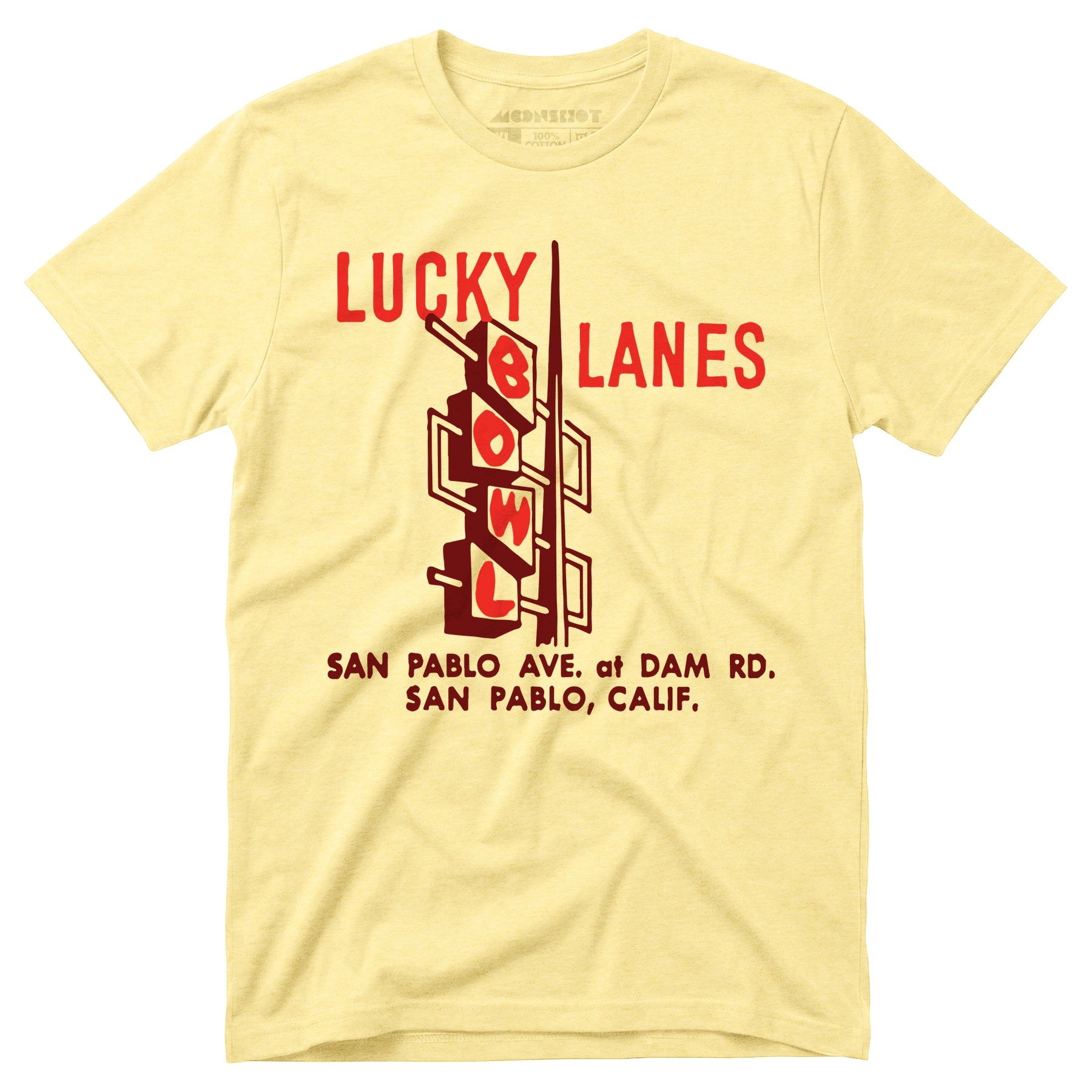 Lucky Lanes - San Pablo, CA - Vintage Bowling Alley - Unisex T-Shirt