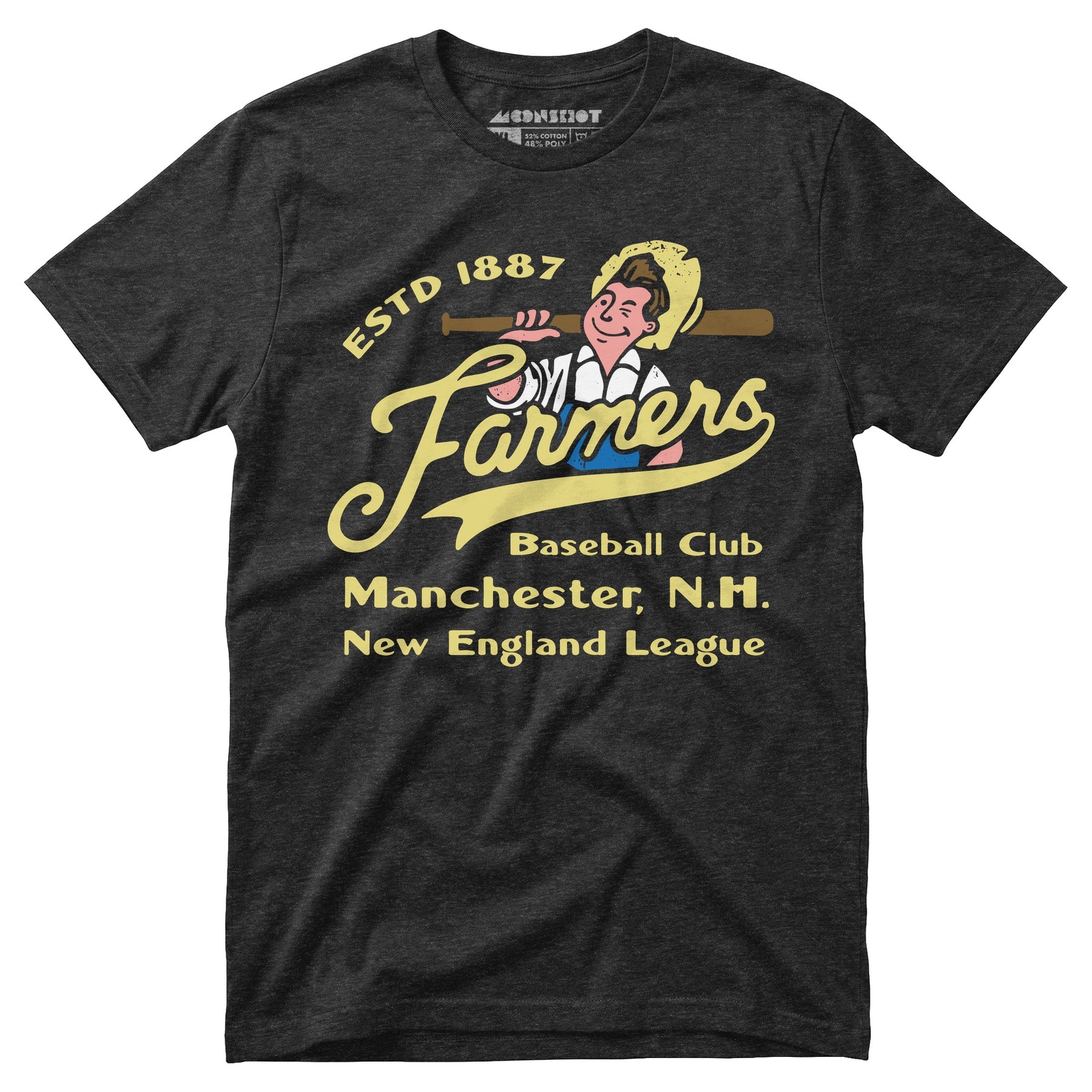 Manchester Farmers - New Hampshire - Vintage Defunct Baseball Teams - Unisex T-Shirt