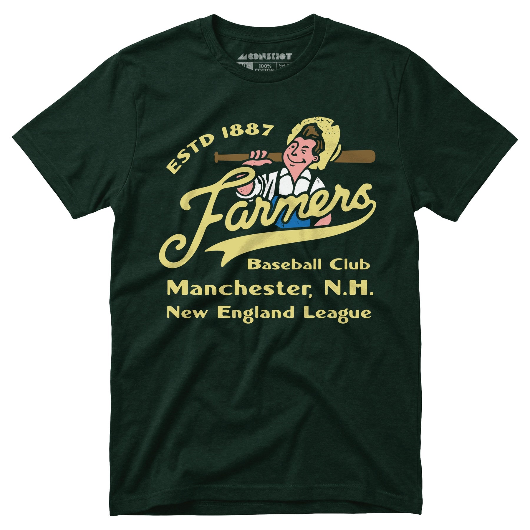 Manchester Farmers - New Hampshire - Vintage Defunct Baseball Teams - Unisex T-Shirt