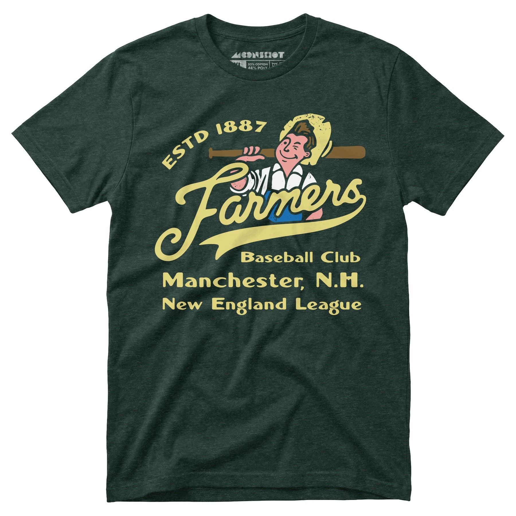 Manchester Farmers - New Hampshire - Vintage Defunct Baseball Teams - Unisex T-Shirt