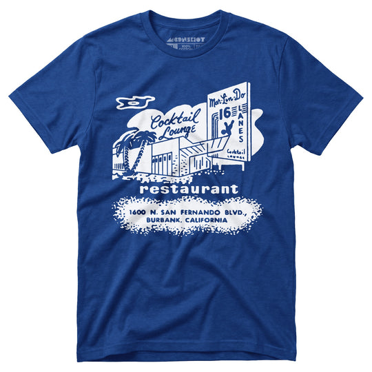 Mar-Lin-Do Lanes - Burbank, CA - Vintage Bowling Alley - Unisex T-Shirt