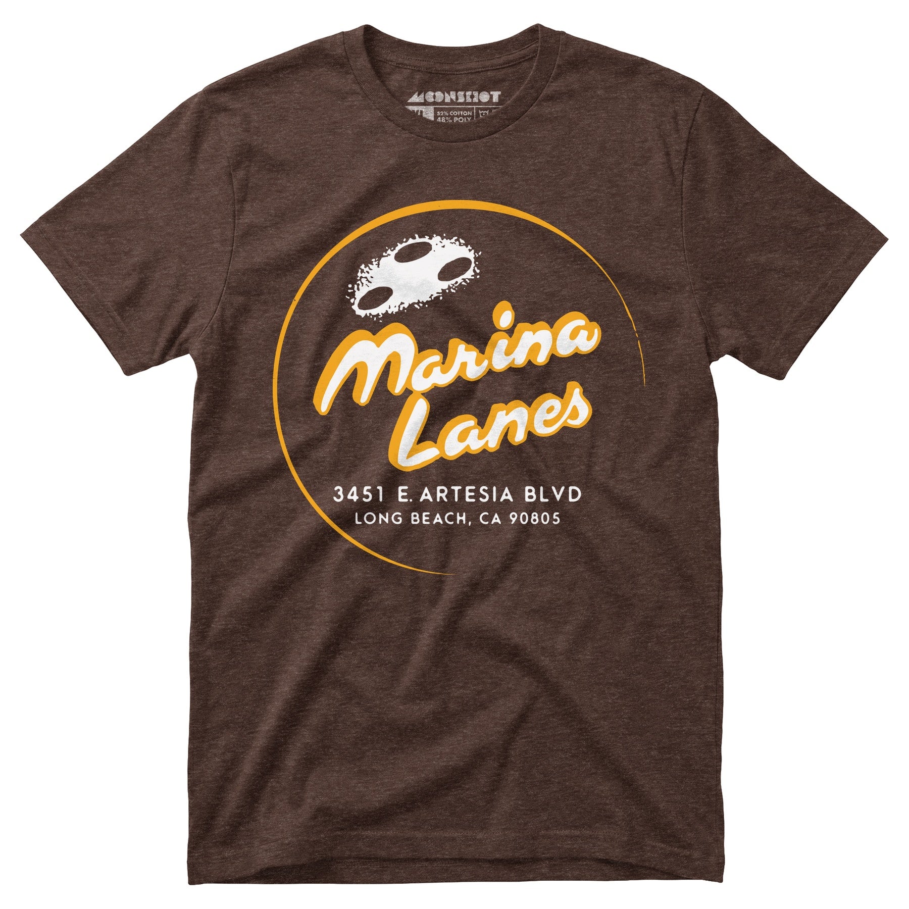 Marina Lanes - Long Beach, CA - Vintage Bowling Alley - Unisex T-Shirt