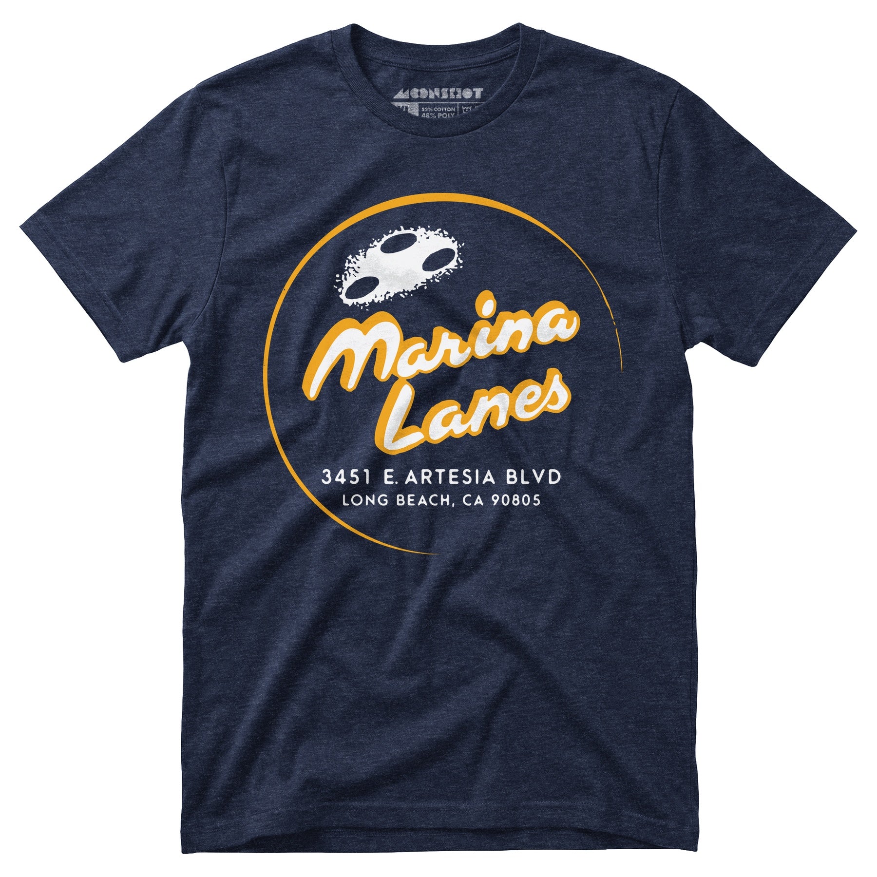 Marina Lanes - Long Beach, CA - Vintage Bowling Alley - Unisex T-Shirt