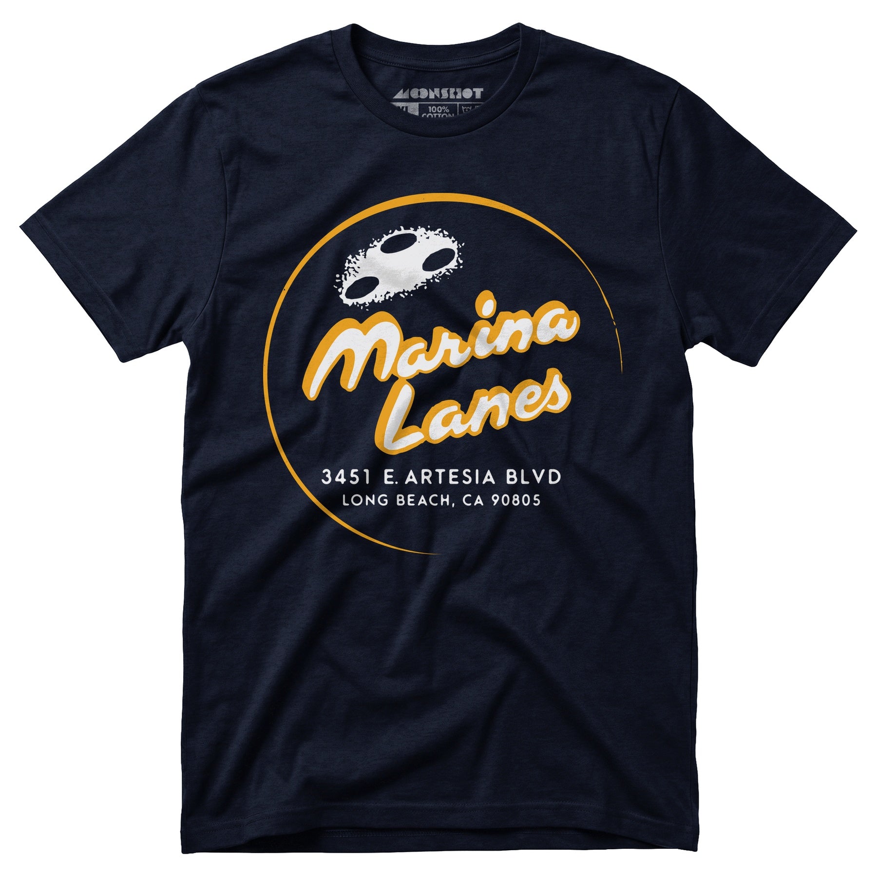 Marina Lanes - Long Beach, CA - Vintage Bowling Alley - Unisex T-Shirt