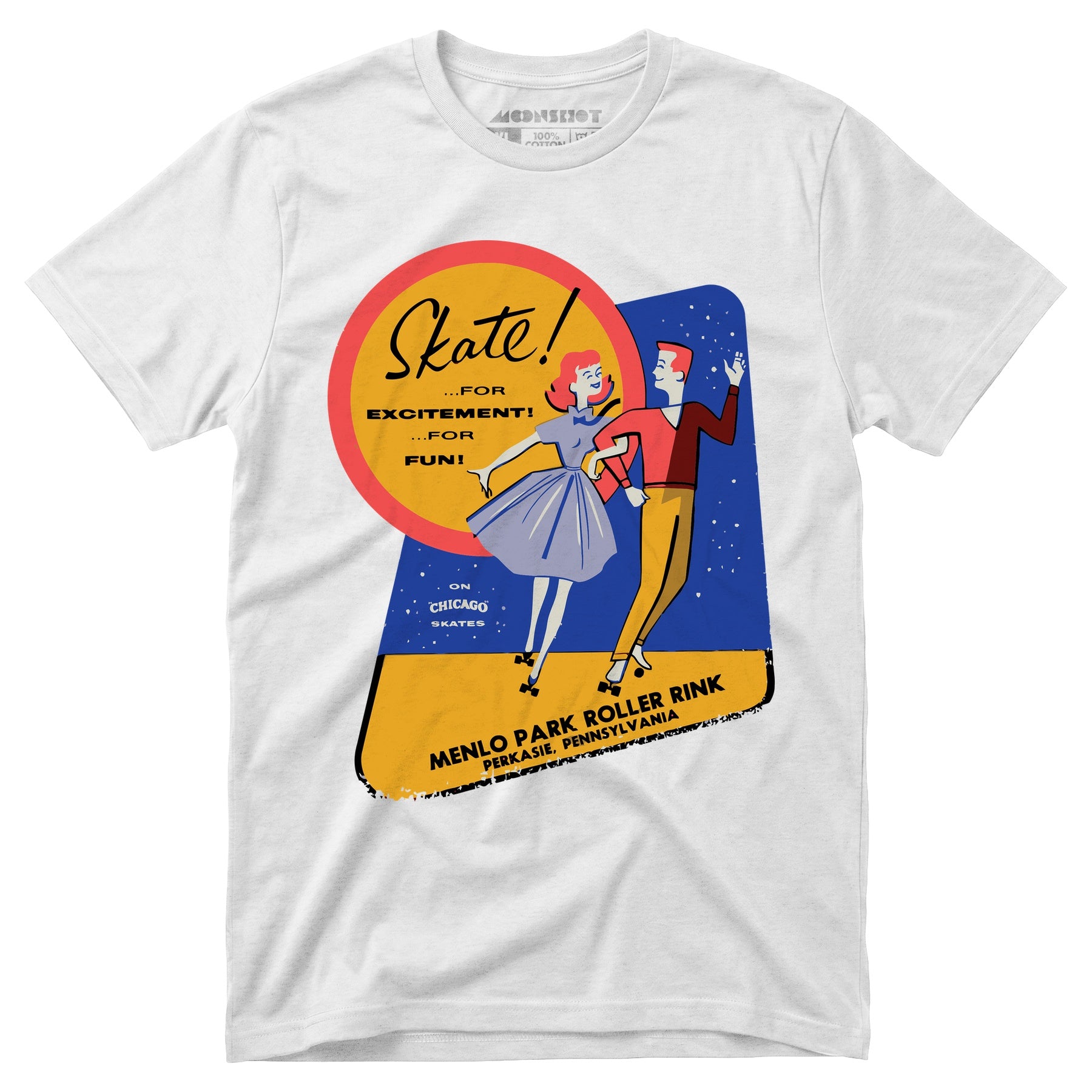 Menlo Park Roller Rink - Perkasie, PA - Vintage Roller Rink - Unisex T-Shirt