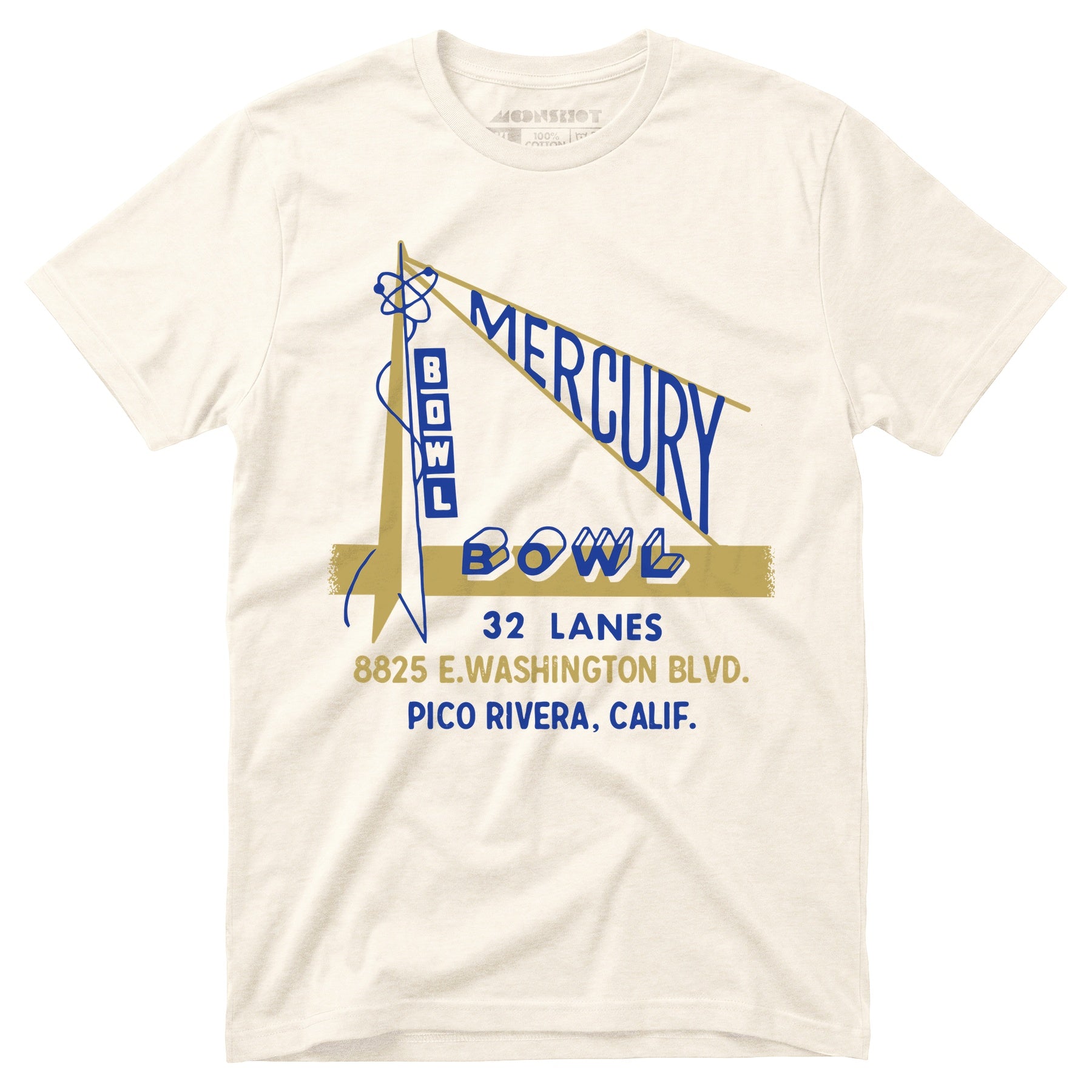 Mercury Bowl - Pico Rivera, CA - Vintage Bowling Alley - Unisex T-Shirt