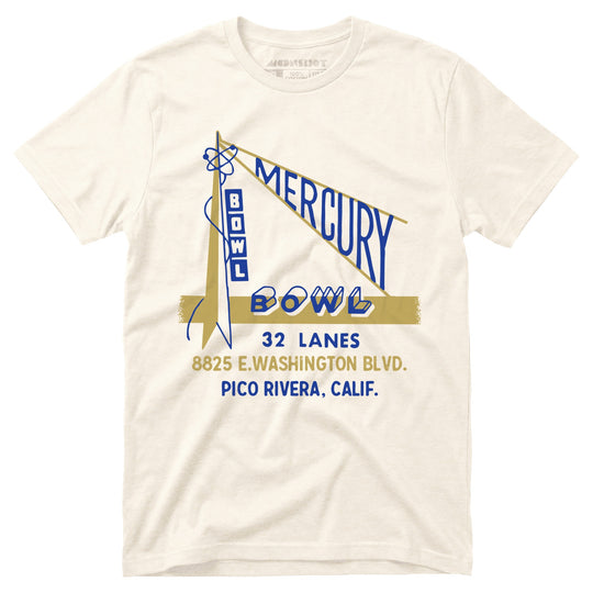 Mercury Bowl - Pico Rivera, CA - Vintage Bowling Alley - Unisex T-Shirt