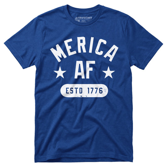 Merica AF - Unisex T-Shirt in True Royal