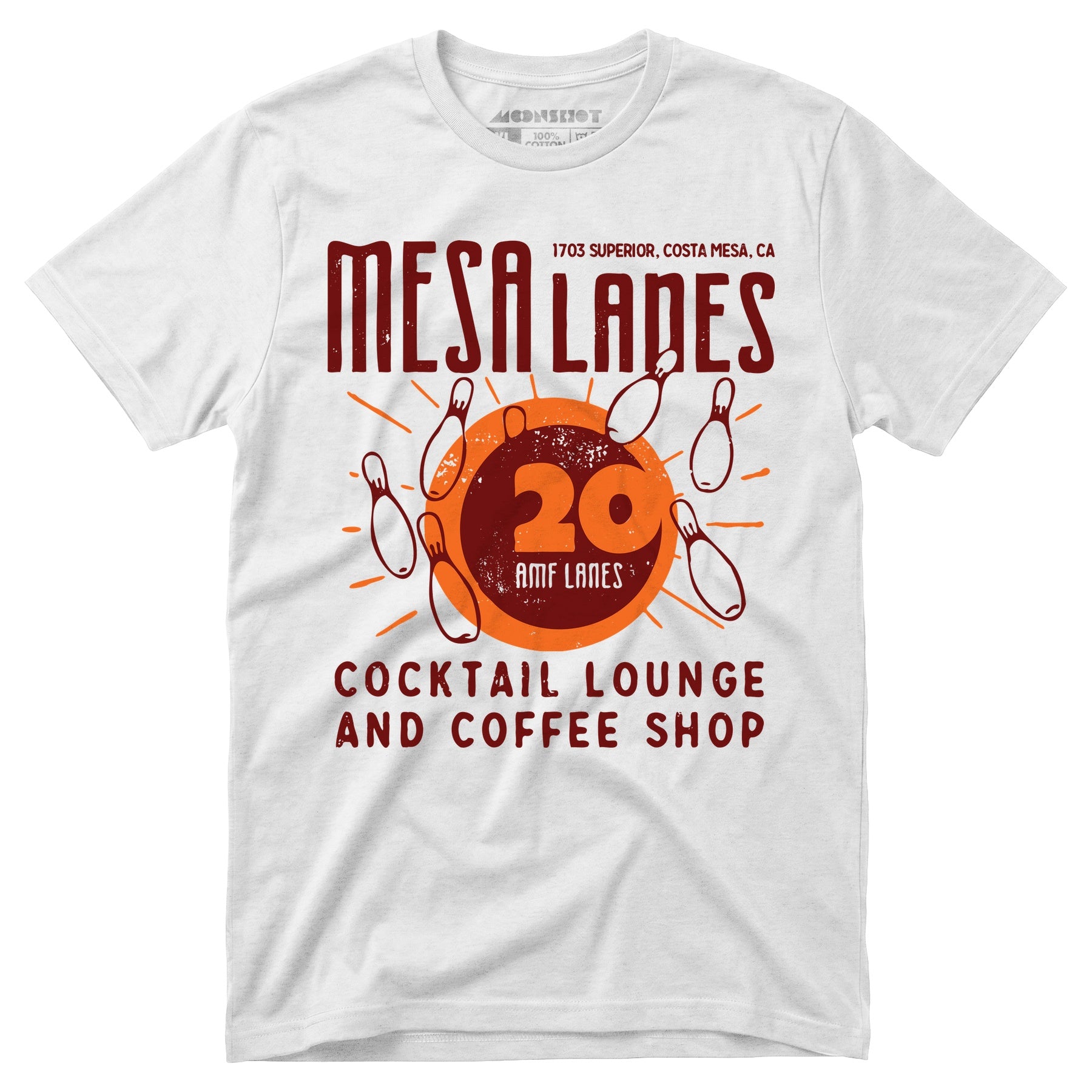 Mesa Lanes - Costa Mesa, CA - Vintage Bowling Alley - Unisex T-Shirt