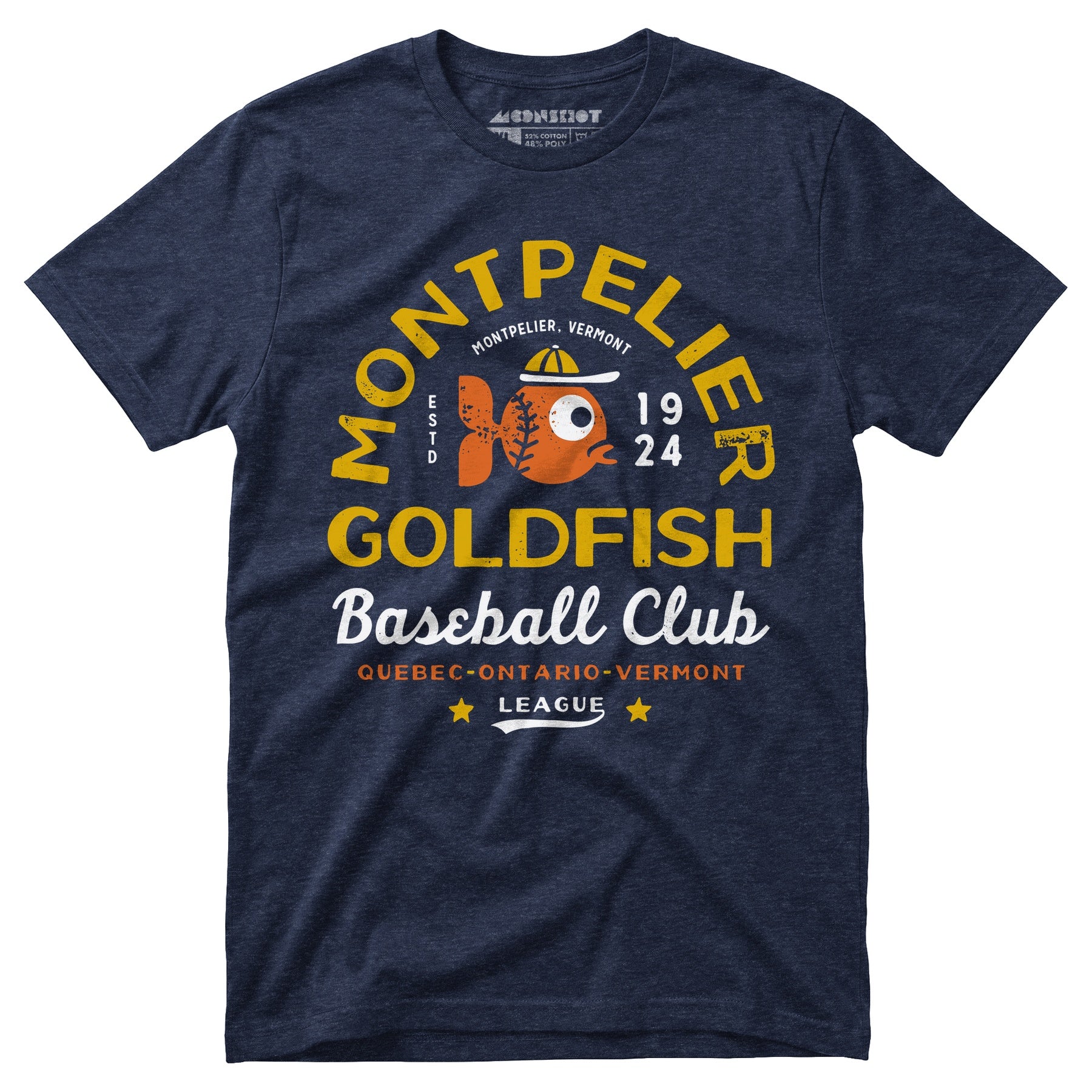 Montpelier Goldfish - Vermont - Vintage Defunct Baseball Teams - Unisex T-Shirt