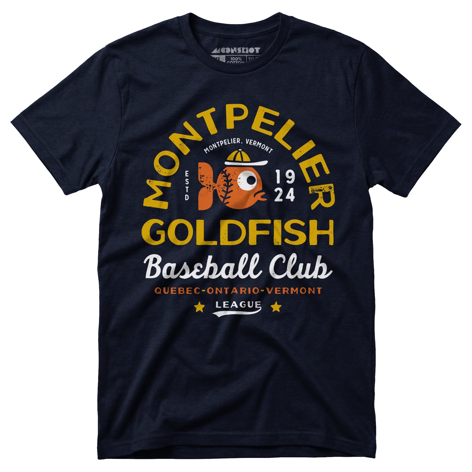 Montpelier Goldfish - Vermont - Vintage Defunct Baseball Teams - Unisex T-Shirt