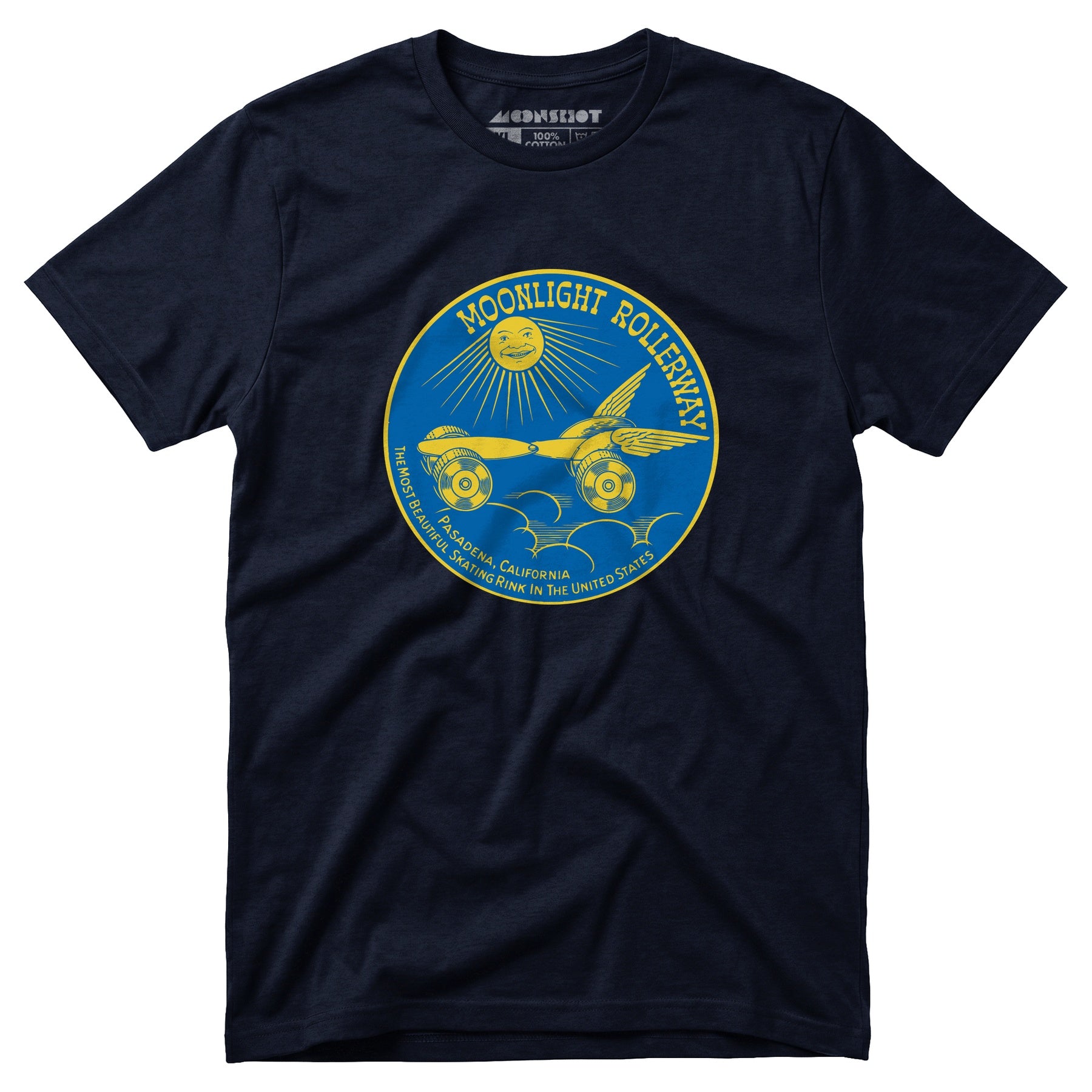 Moonlight Rollerway - Pasadena, CA - Vintage Roller Rink - Unisex T-Shirt