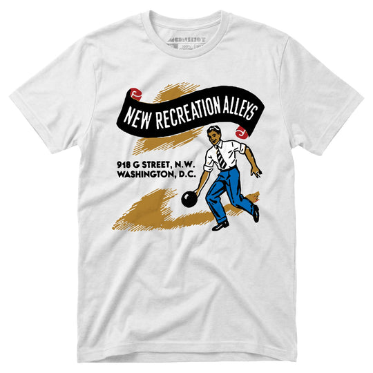 New Recreation Alleys - Washington D.C. - Vintage Bowling Alley - Unisex T-Shirt
