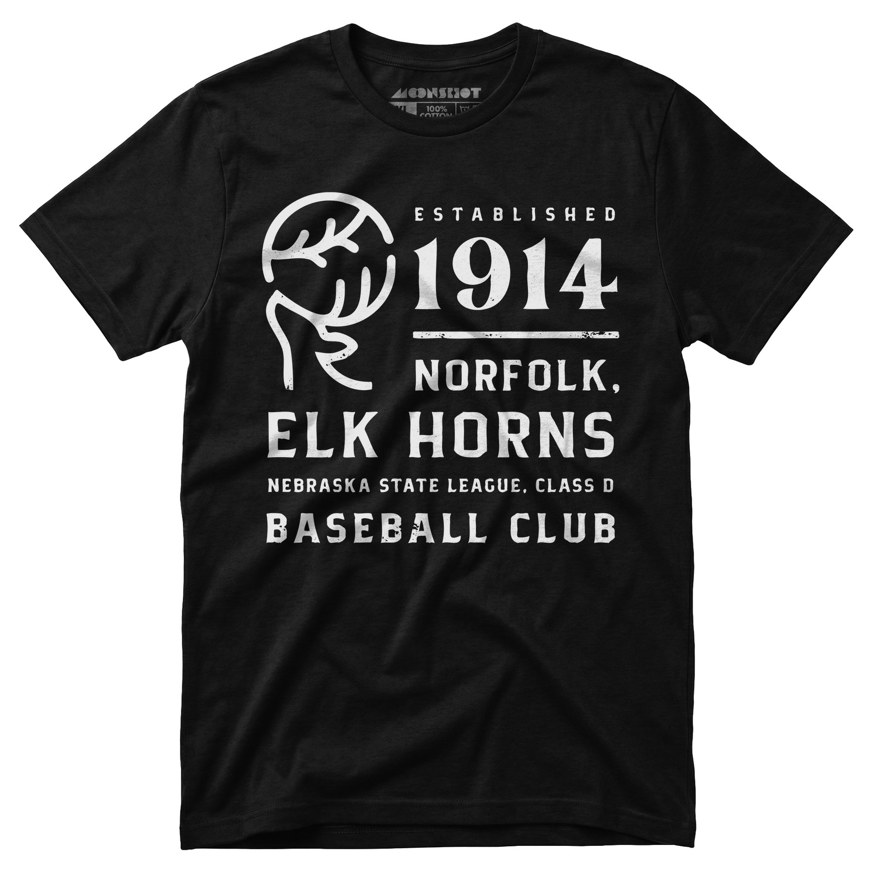 Norfolk Elk Horns - Nebraska - Vintage Defunct Baseball Teams - Unisex T-Shirt