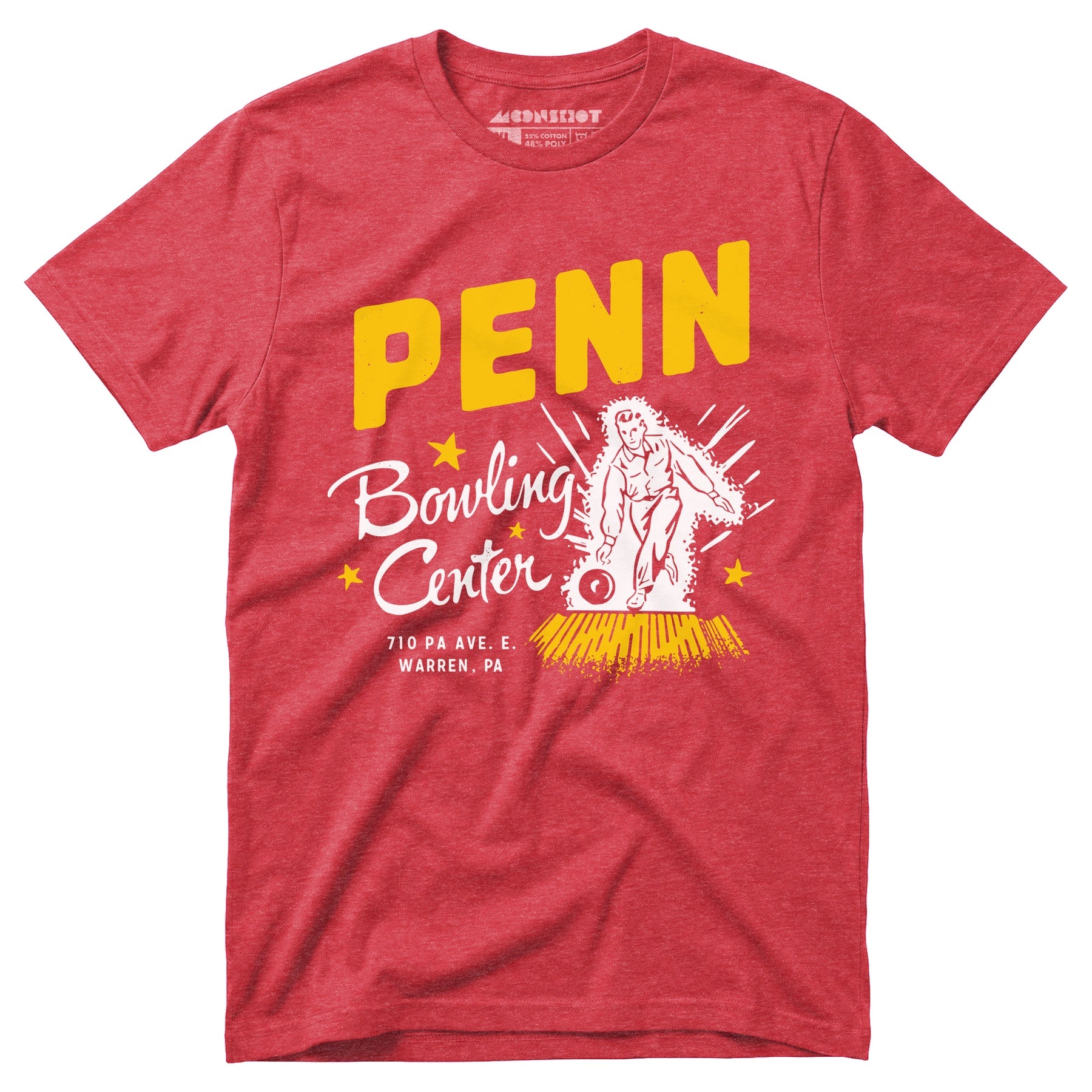 Penn Bowling Center - Warren, PA - Vintage Bowling Alley - Unisex T-Shirt