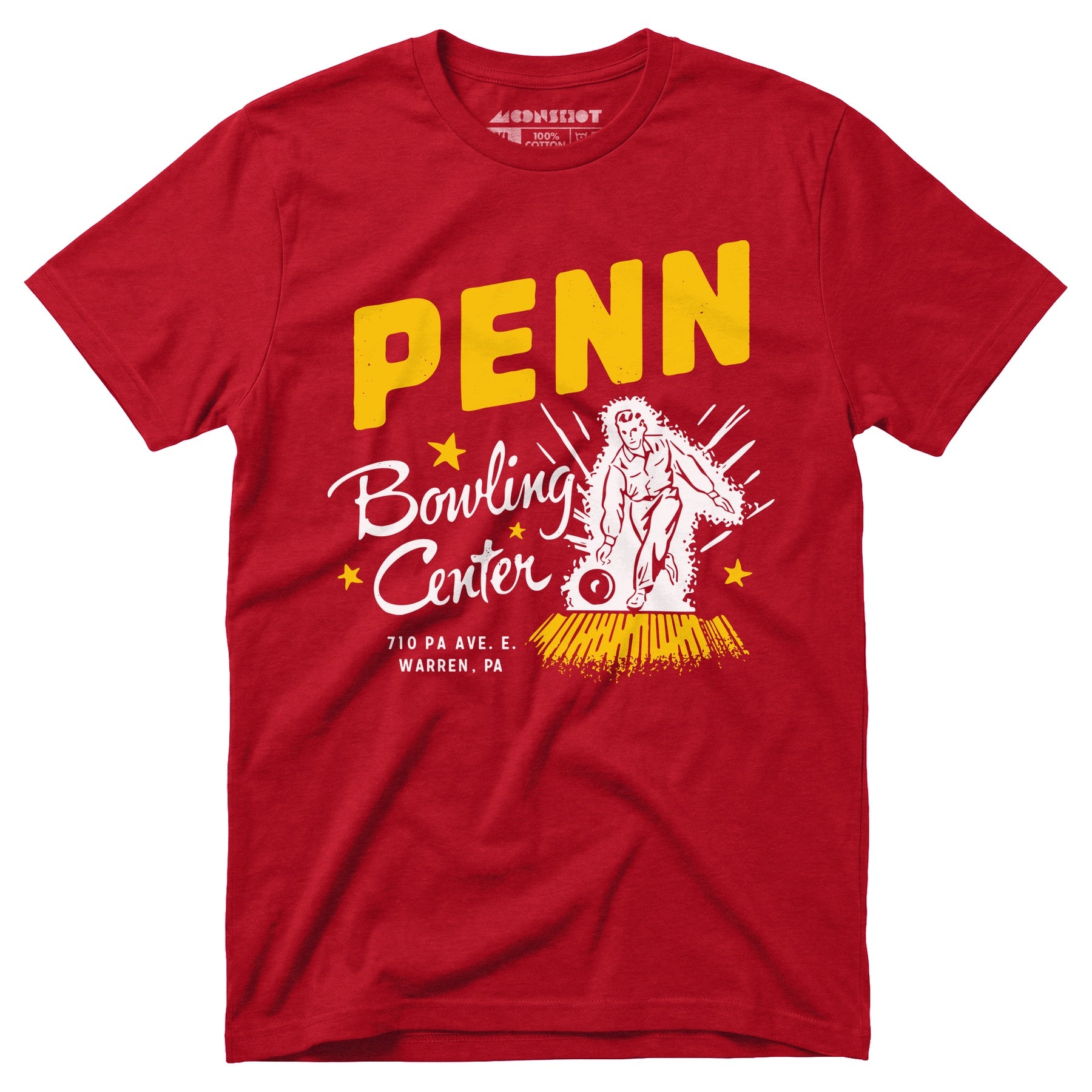 Penn Bowling Center - Warren, PA - Vintage Bowling Alley - Unisex T-Shirt