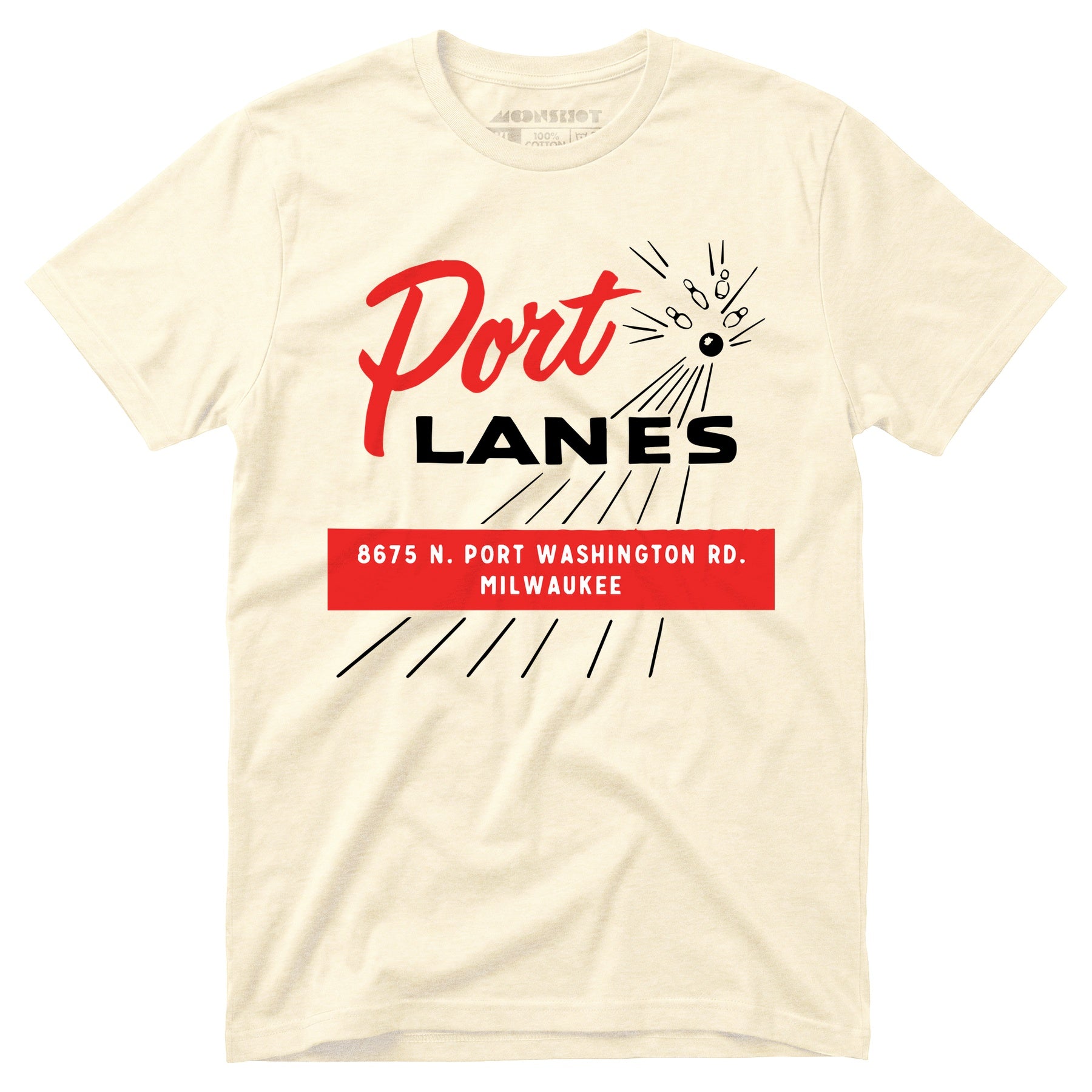 Port Lanes - Milwaukee, WI - Vintage Bowling Alley - Unisex T-Shirt