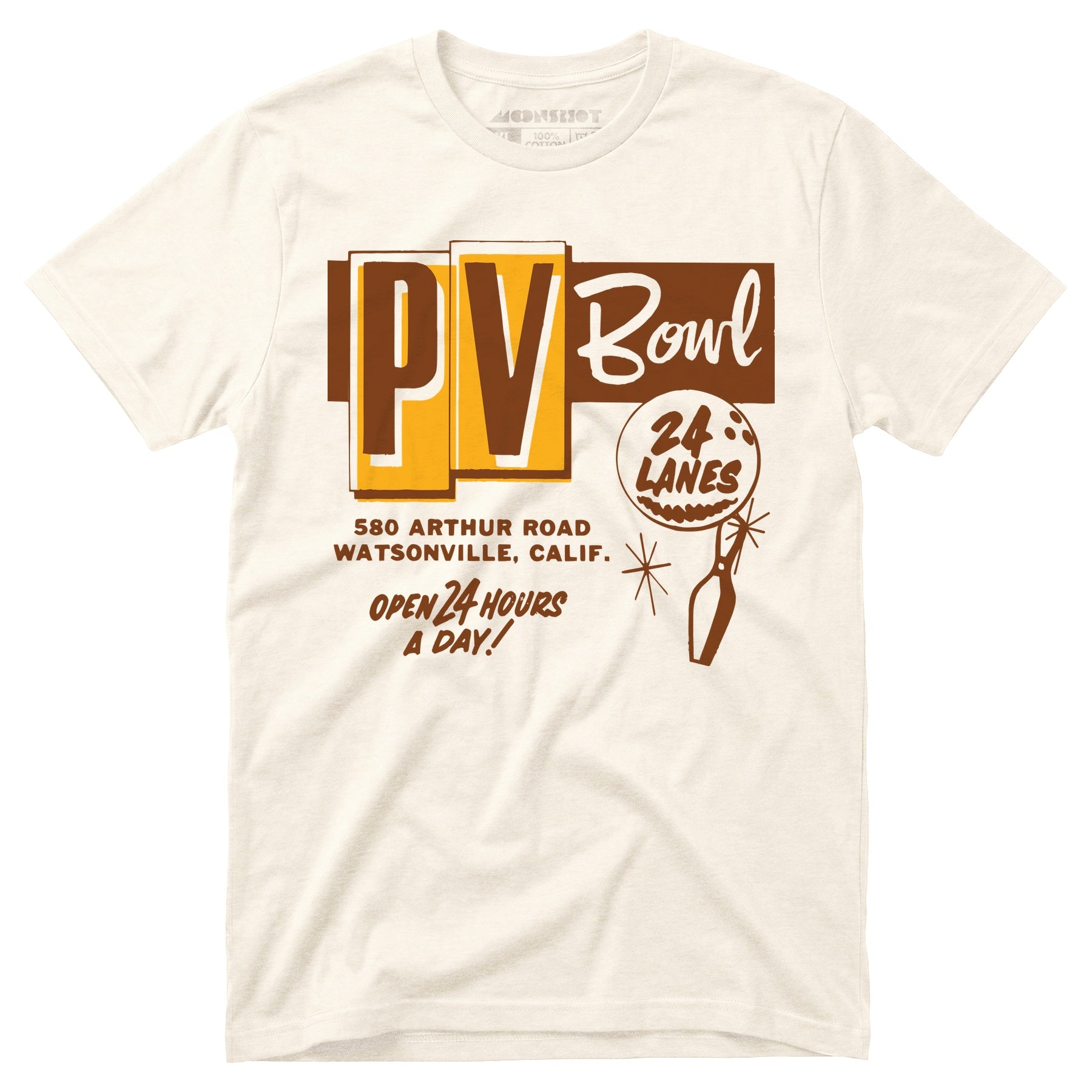 PV Bowl - Watsonville, CA - Vintage Bowling Alley - Unisex T-Shirt