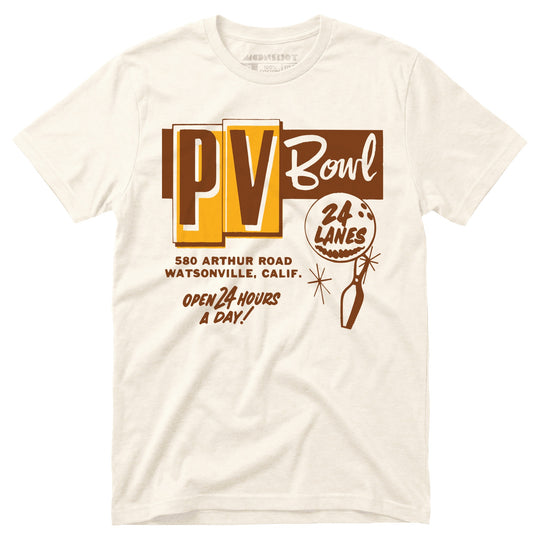 PV Bowl - Watsonville, CA - Vintage Bowling Alley - Unisex T-Shirt