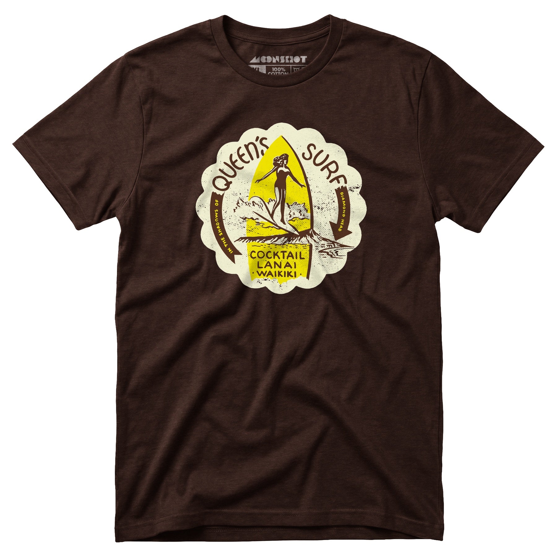 Queen's Surf - Waikiki, HI - Vintage Tiki Bar - Unisex T-Shirt