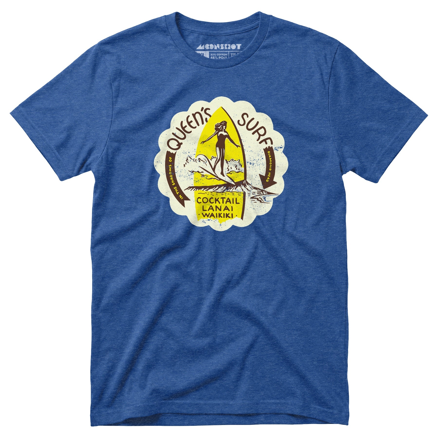 Queen's Surf - Waikiki, HI - Vintage Tiki Bar - Unisex T-Shirt