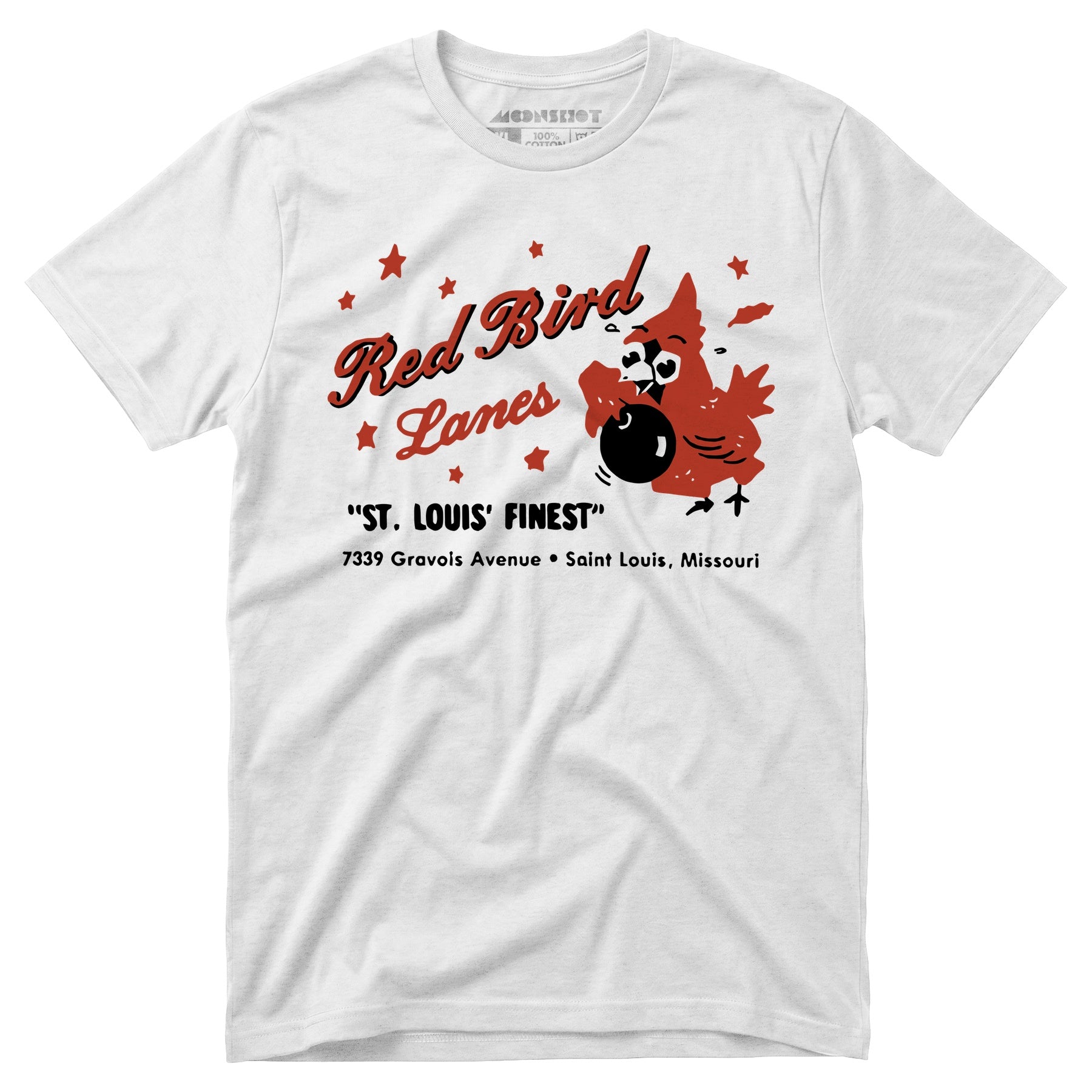 Red Bird Lanes v1 - St. Louis, MO - Vintage Bowling Alley - Unisex T-Shirt