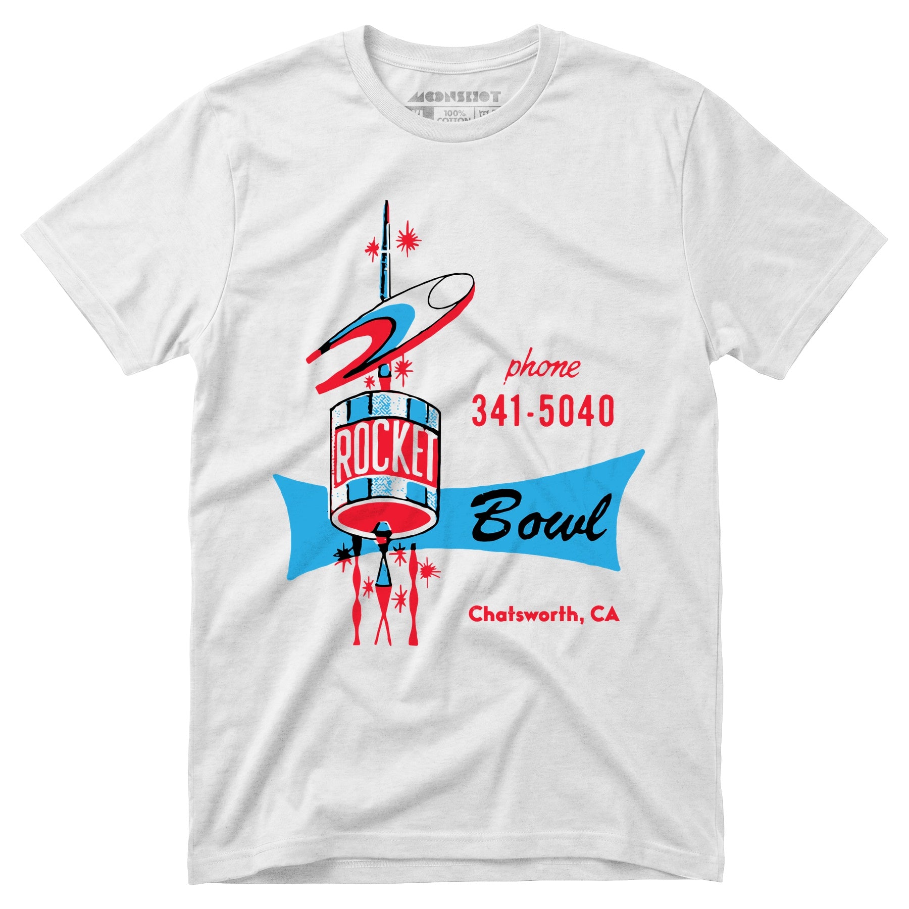 Rocket Bowl - Chatsworth, CA - Vintage Bowling Alley - Unisex T-Shirt