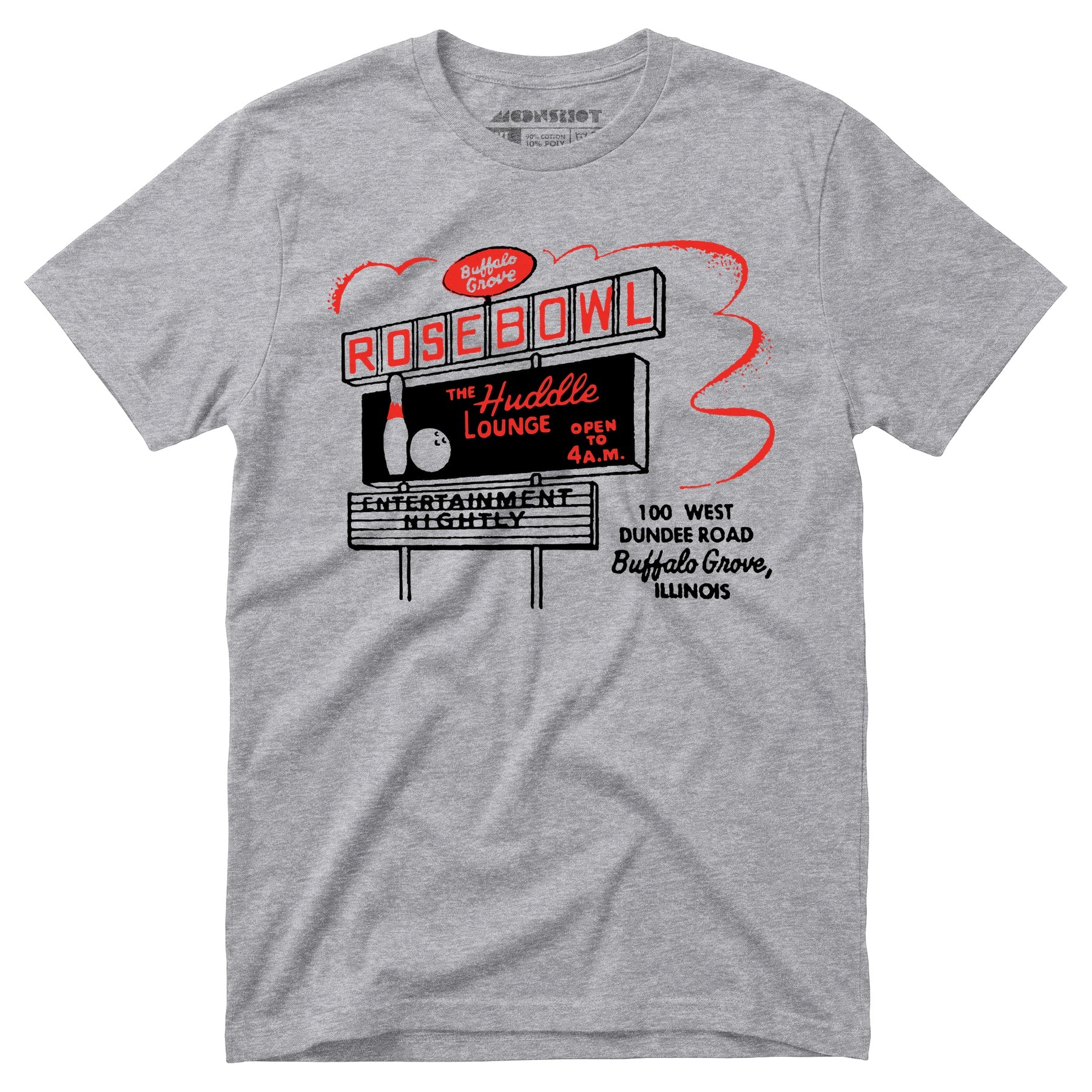 Rose Bowl - Buffalo Grove, IL - Vintage Bowling Alley - Unisex T-Shirt