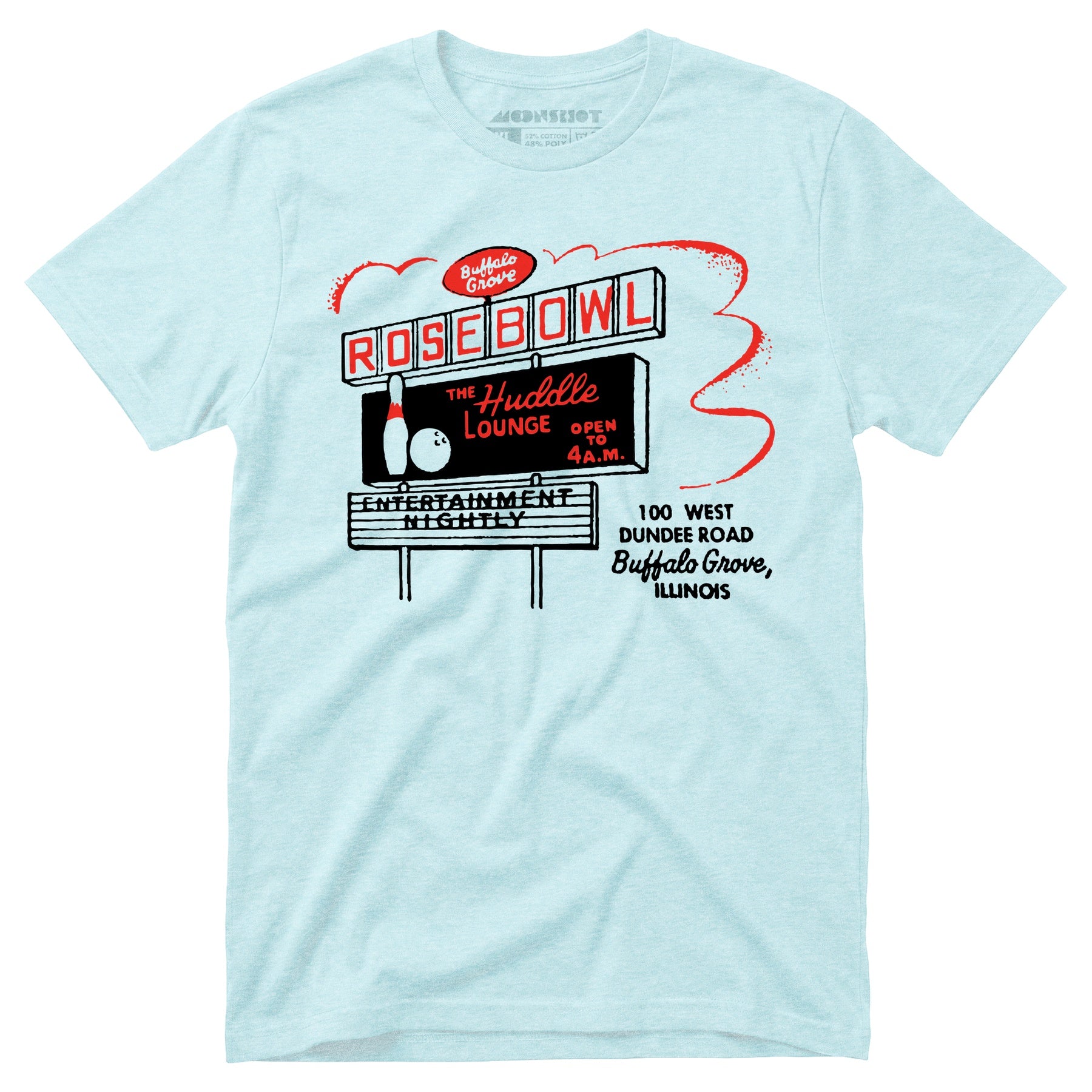 Rose Bowl - Buffalo Grove, IL - Vintage Bowling Alley - Unisex T-Shirt