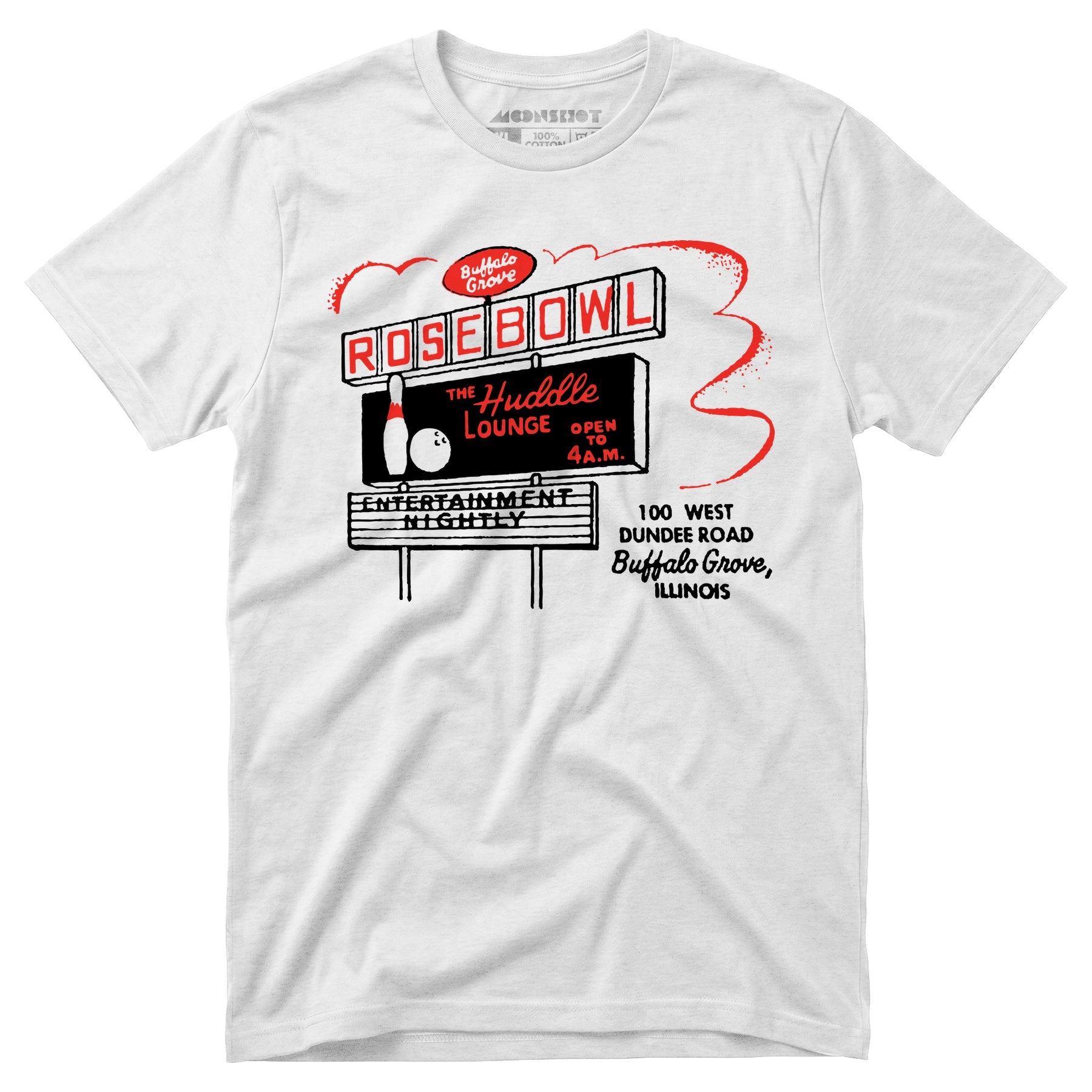 Rose Bowl - Buffalo Grove, IL - Vintage Bowling Alley - Unisex T-Shirt