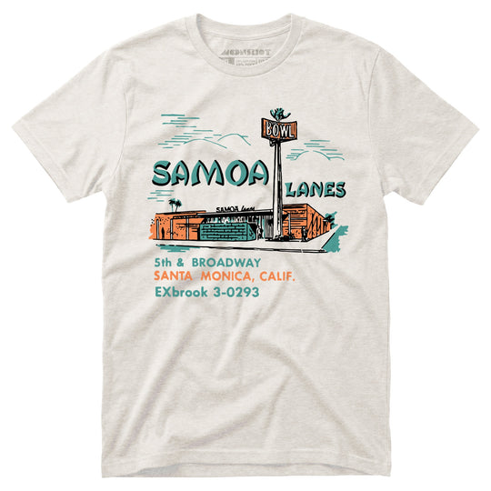 Samoa Lanes - Santa Monica, CA - Vintage Bowling Alley - Unisex T-Shirt
