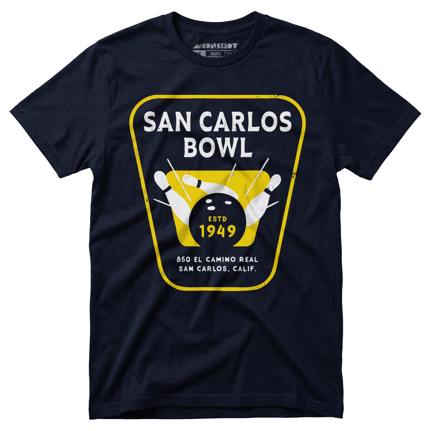 San Carlos Bowl - San Carlos, CA - Vintage Bowling Alley - Unisex T-Shirt