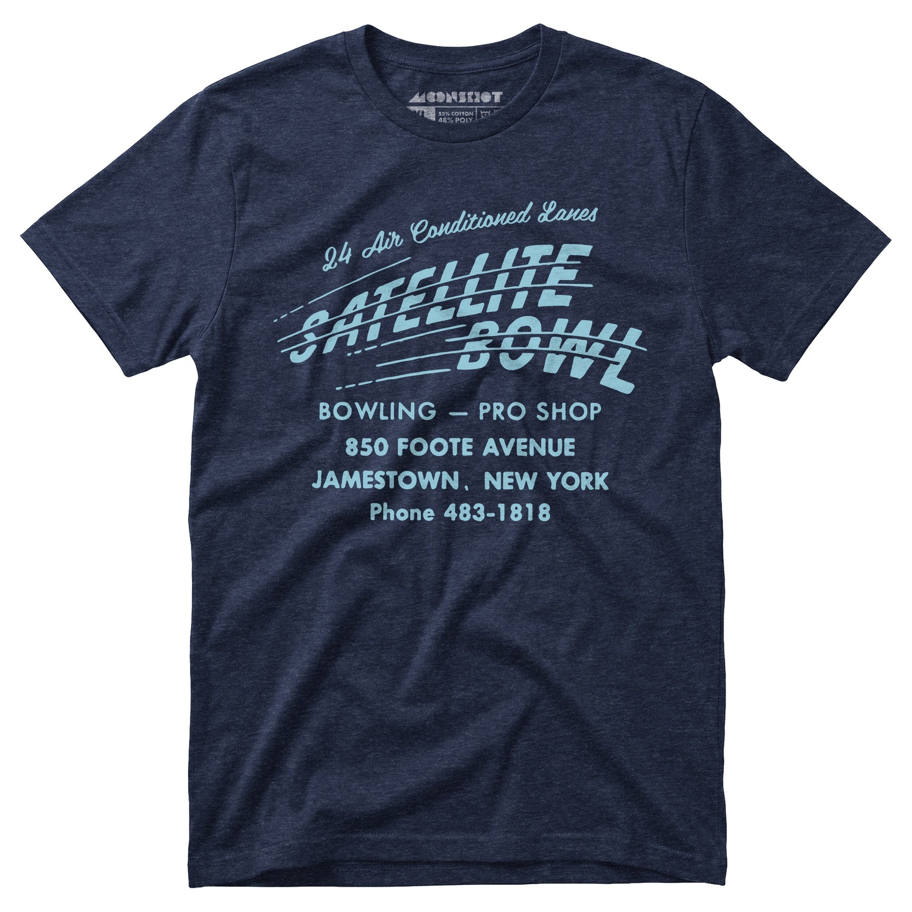 Satellite Bowl - Jamestown, NY - Vintage Bowling Alley - Unisex T-Shirt