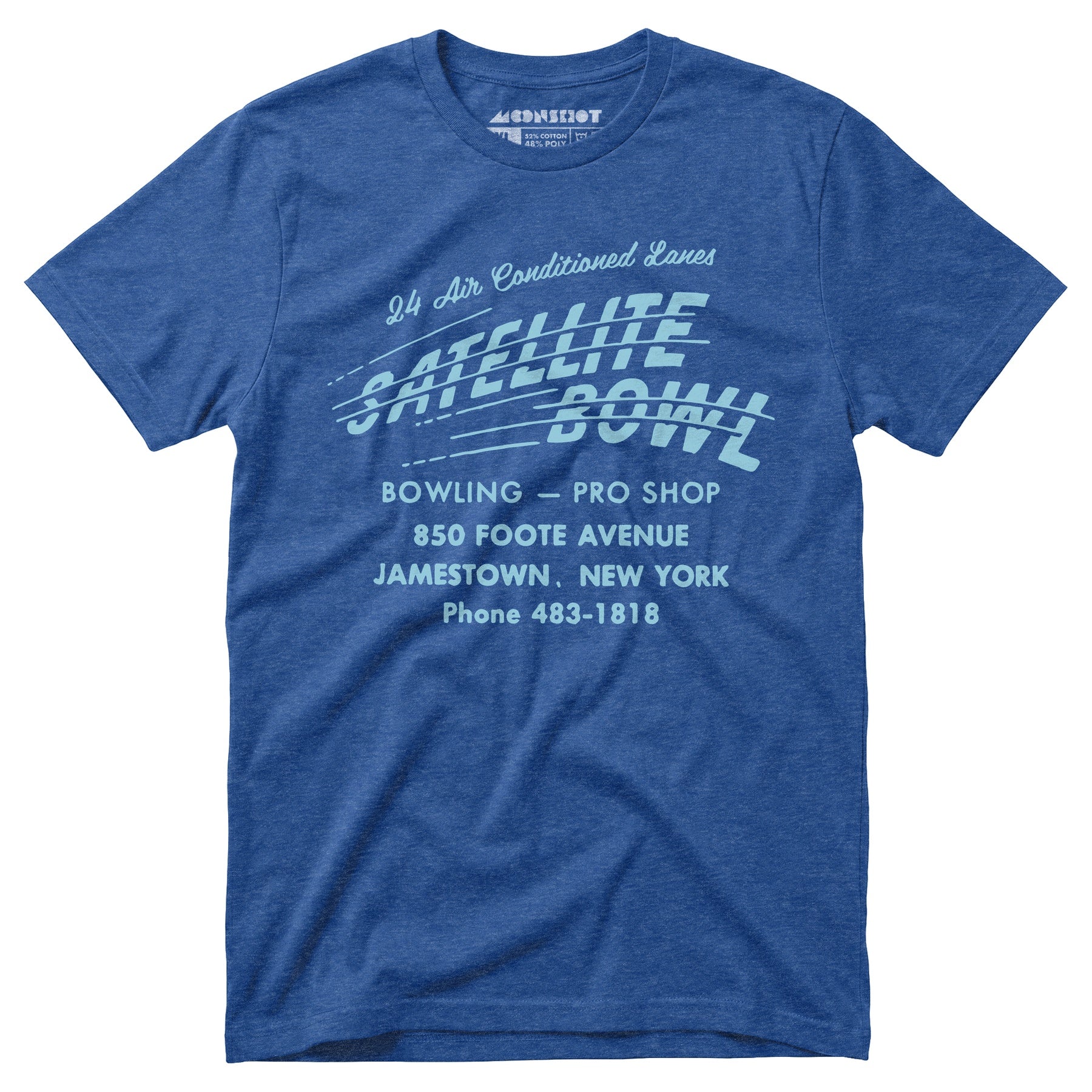 Satellite Bowl - Jamestown, NY - Vintage Bowling Alley - Unisex T-Shirt