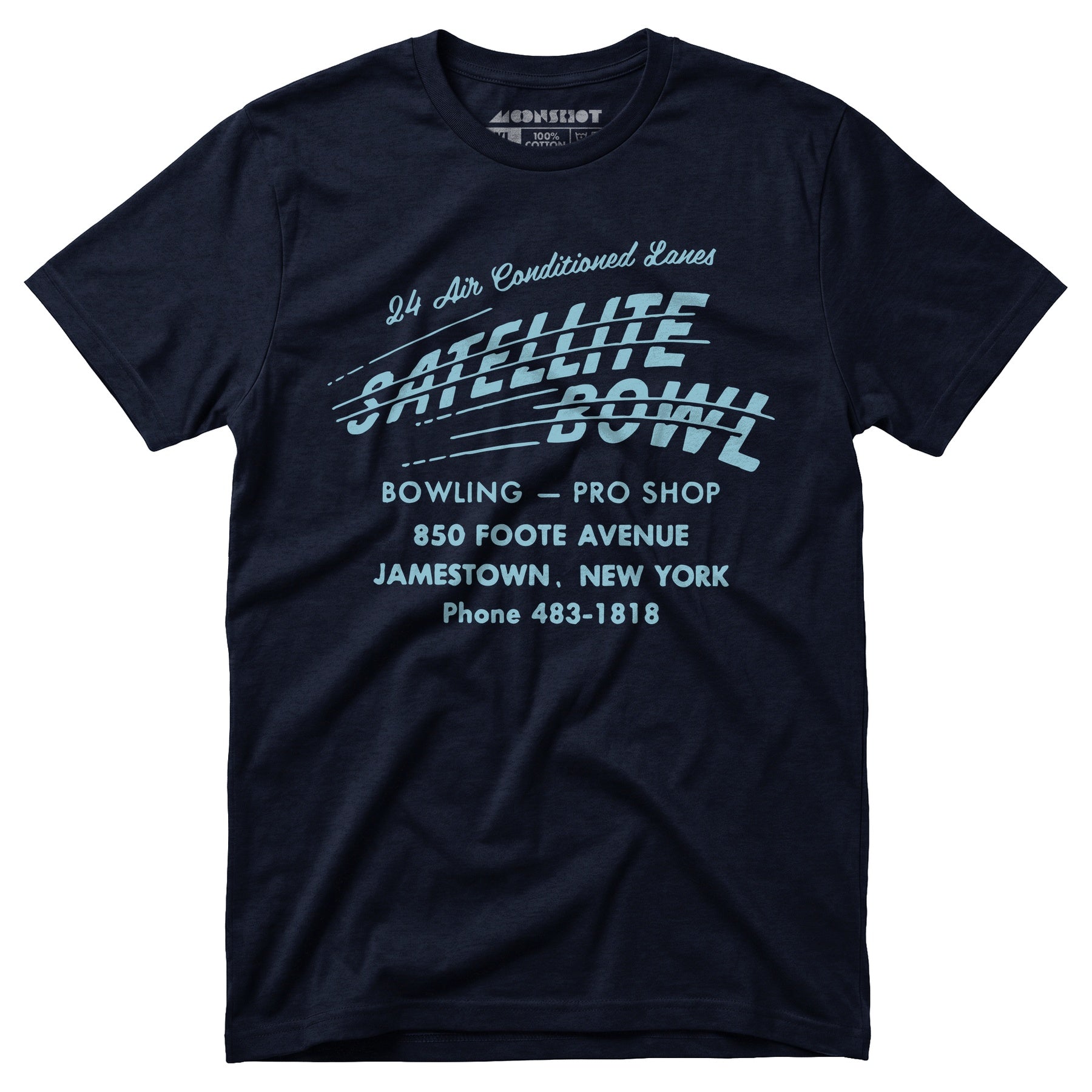 Satellite Bowl - Jamestown, NY - Vintage Bowling Alley - Unisex T-Shirt