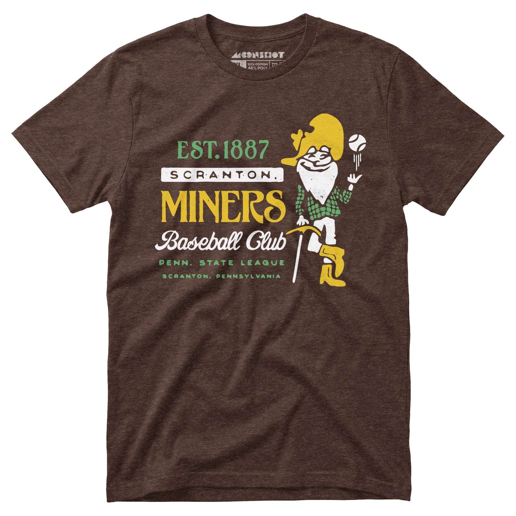 Scranton Miners - Pennsylvania - Vintage Defunct Baseball Teams - Unisex T-Shirt