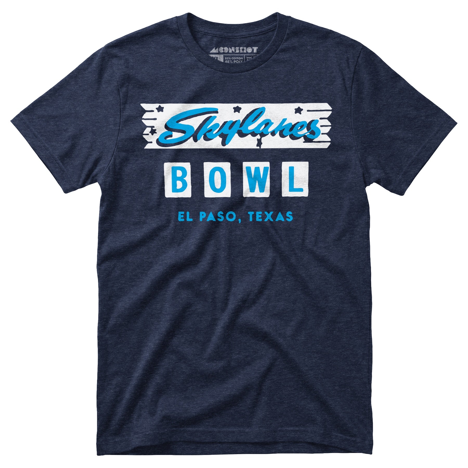 Skylanes Bowl - El Paso, TX - Vintage Bowling Alley - Unisex T-Shirt
