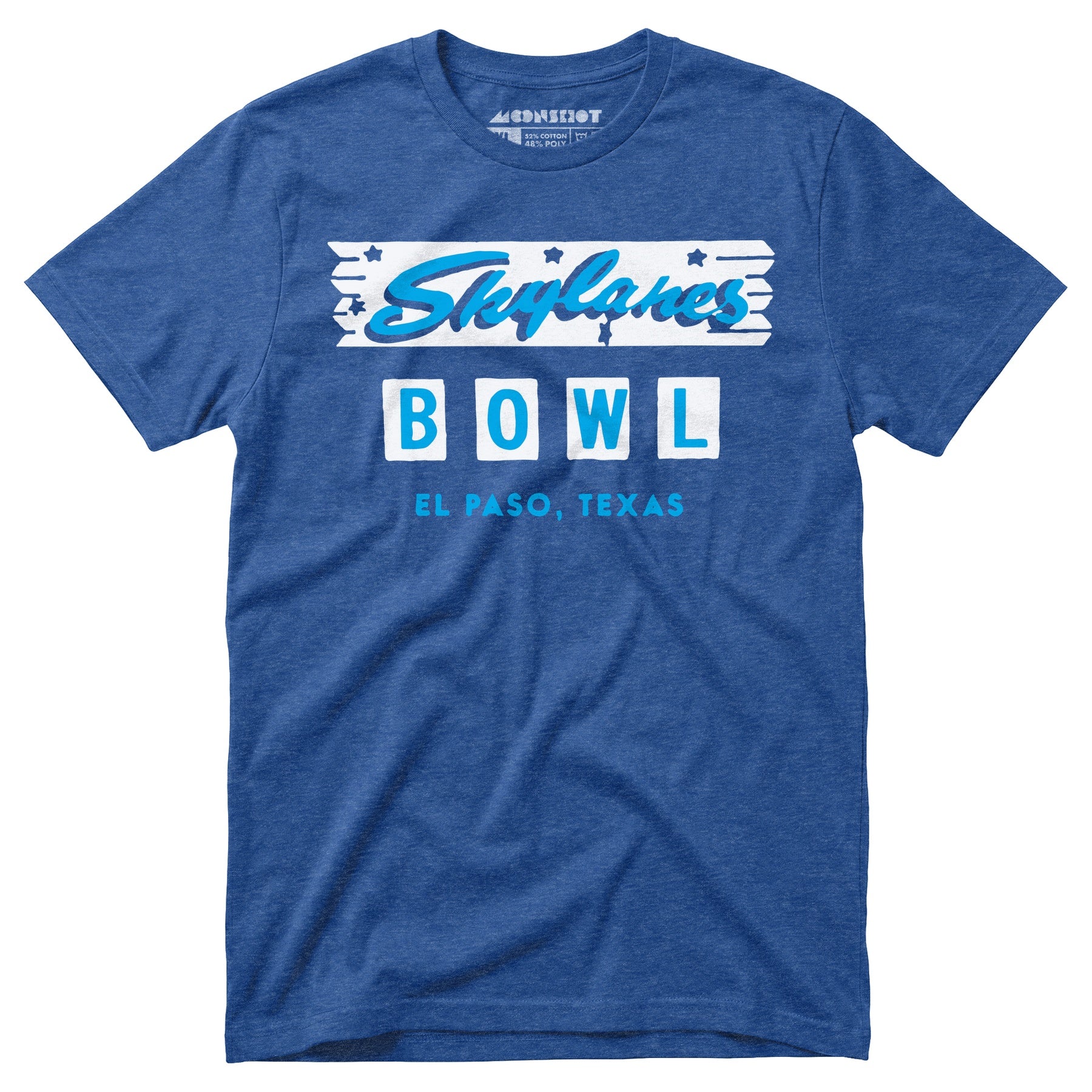 Skylanes Bowl - El Paso, TX - Vintage Bowling Alley - Unisex T-Shirt
