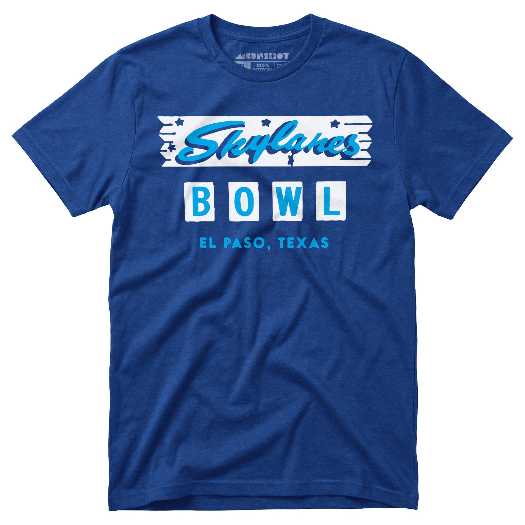 Skylanes Bowl - El Paso, TX - Vintage Bowling Alley - Unisex T-Shirt