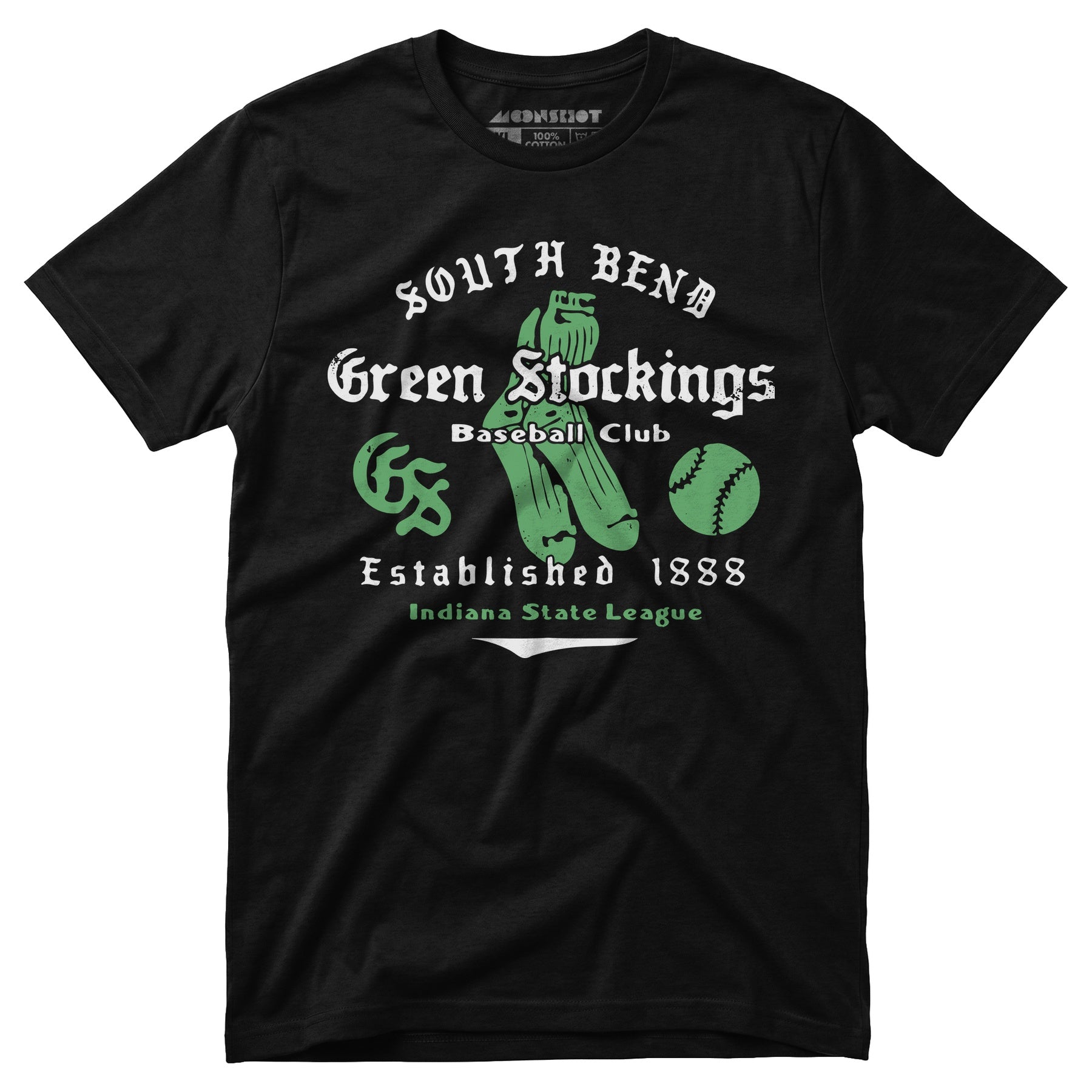 South Bend Green Stockings - Indiana - Vintage Defunct Baseball Teams - Unisex T-Shirt