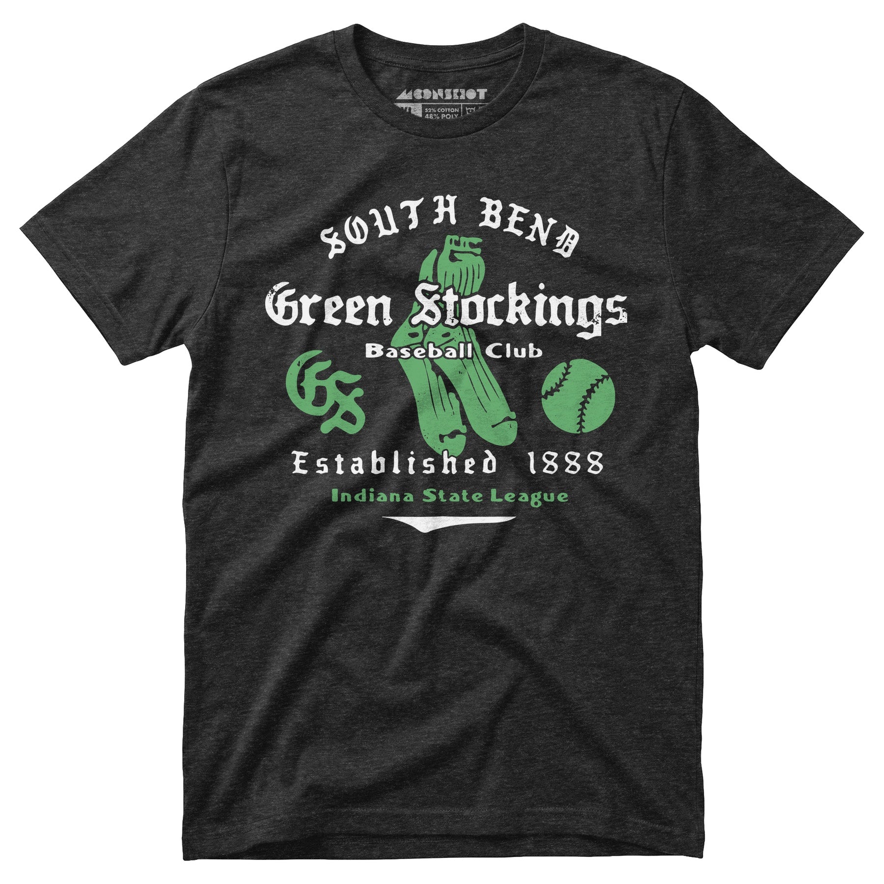 South Bend Green Stockings - Indiana - Vintage Defunct Baseball Teams - Unisex T-Shirt