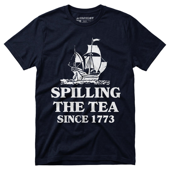 Spilling The Tea Since 1773 - Unisex T-Shirt in Navy