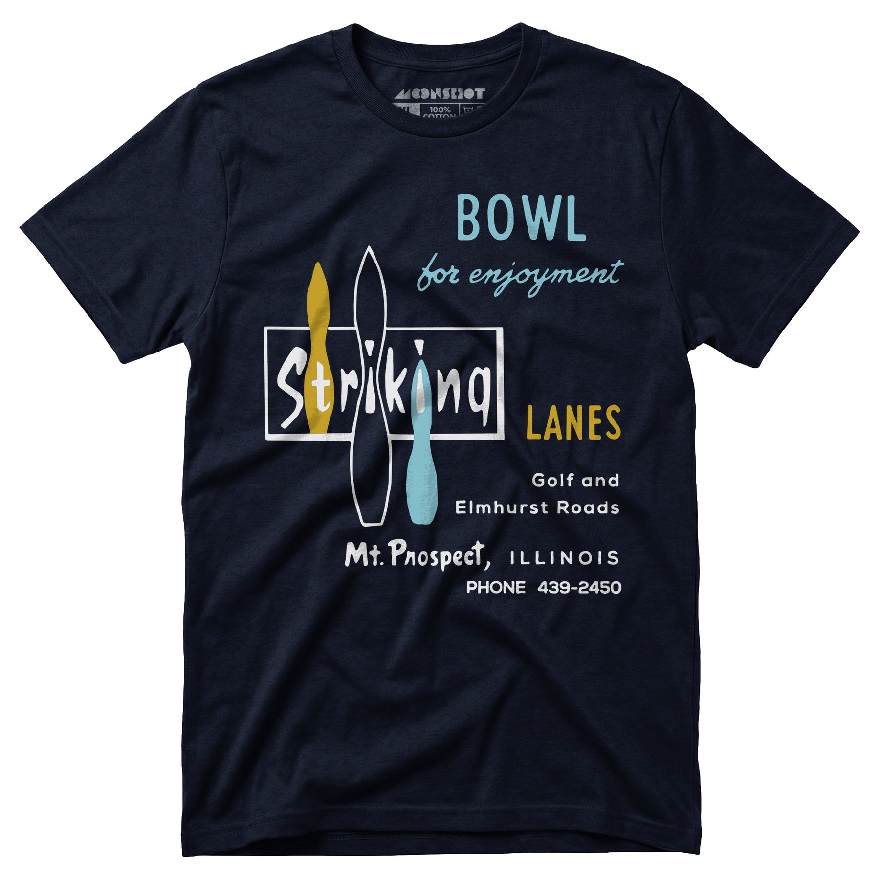 Striking Lanes - Mt. Prospect, IL - Vintage Bowling Alley - Unisex T-Shirt