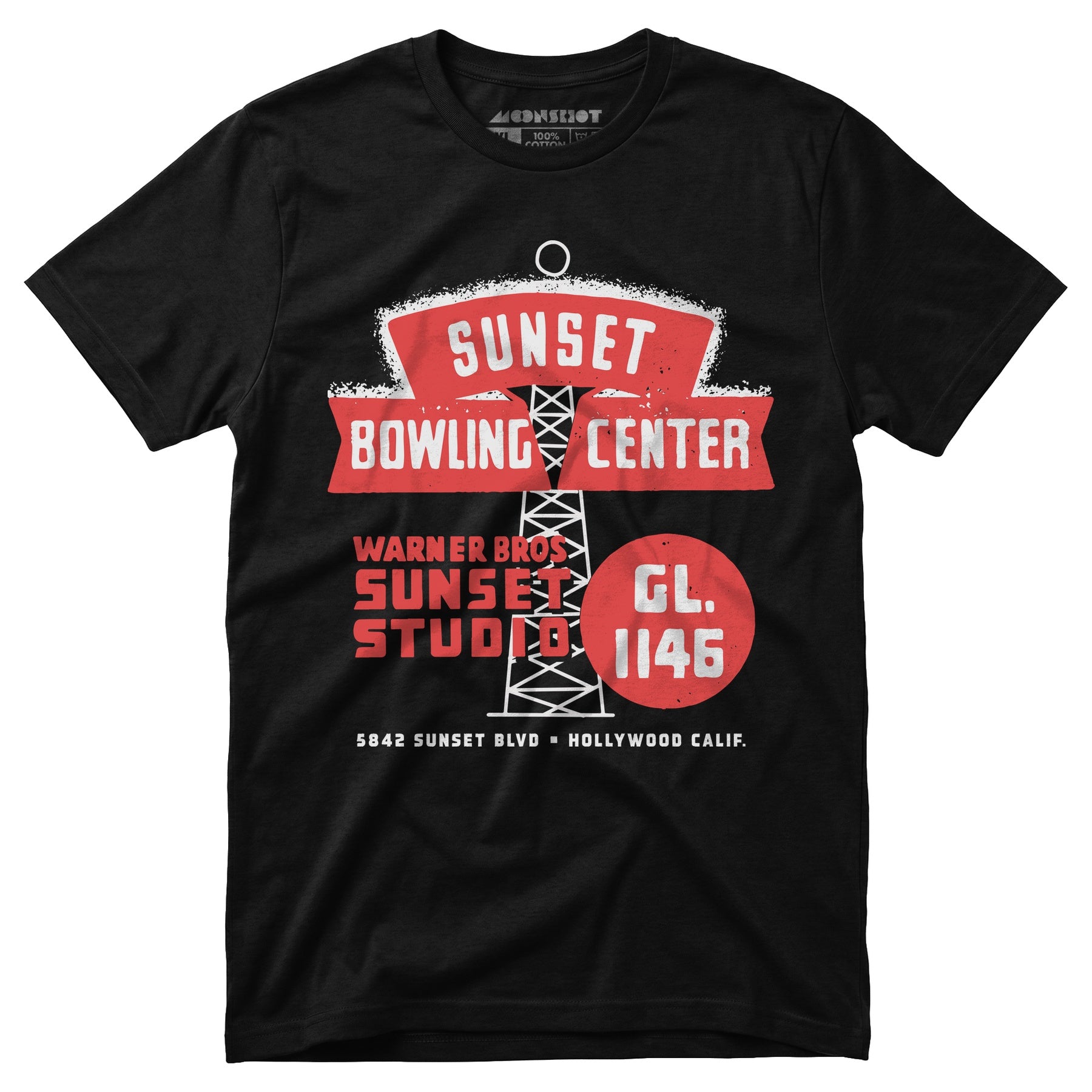 Sunset Bowling Center - Hollywood, CA - Vintage Bowling Alley - Unisex T-Shirt