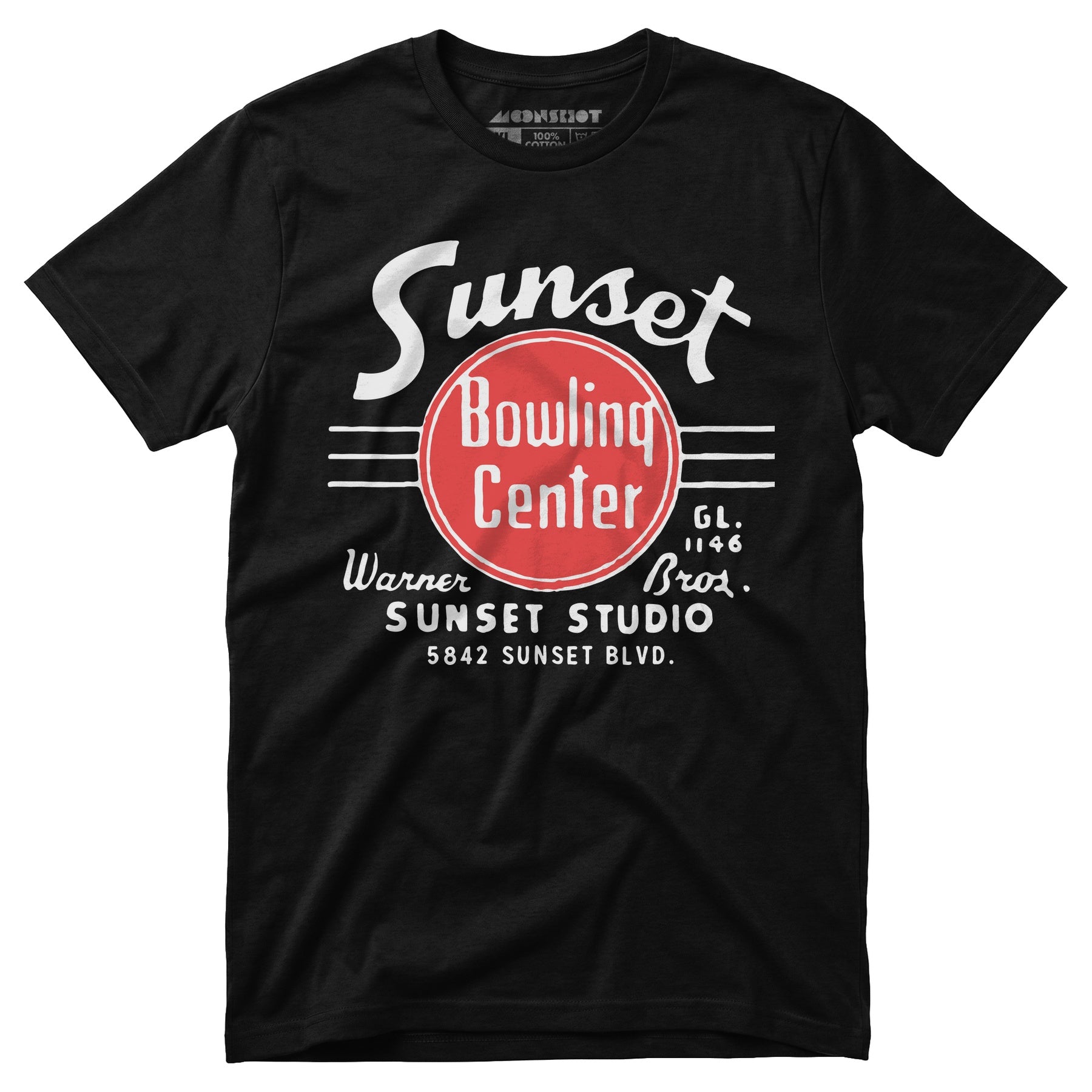 Sunset Bowling Center v2 - Hollywood, CA - Vintage Bowling Alley - Unisex T-Shirt