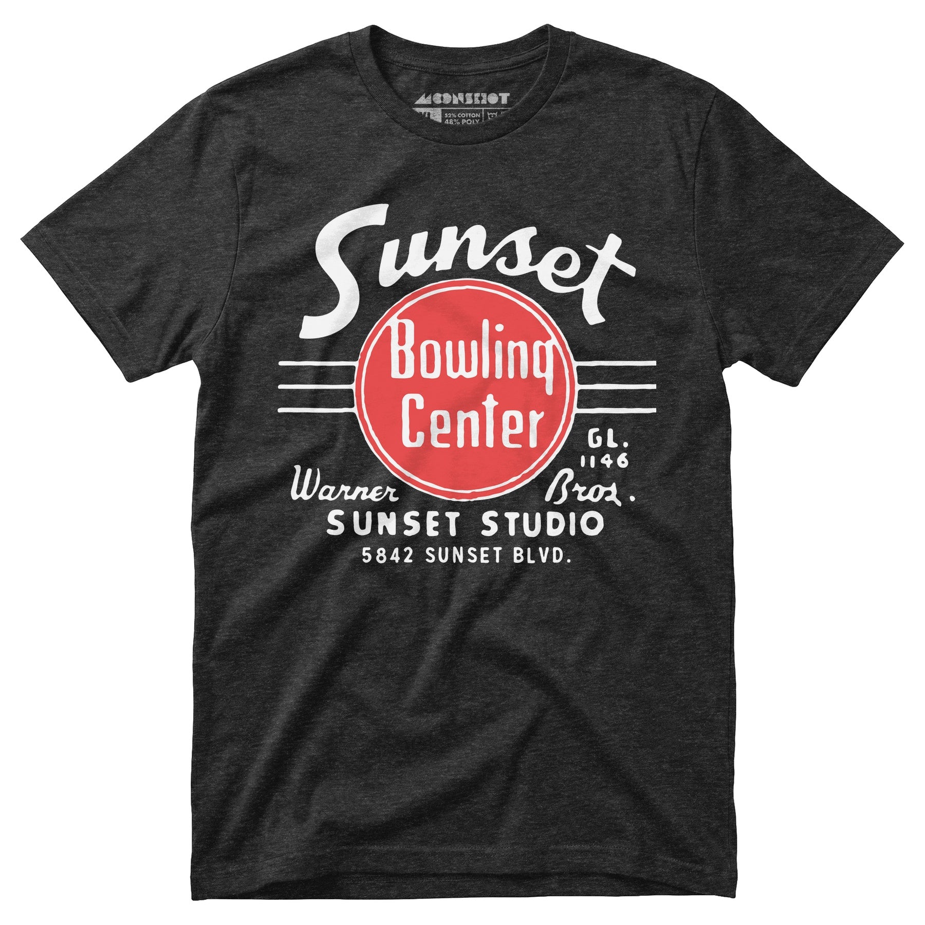 Sunset Bowling Center v2 - Hollywood, CA - Vintage Bowling Alley - Unisex T-Shirt