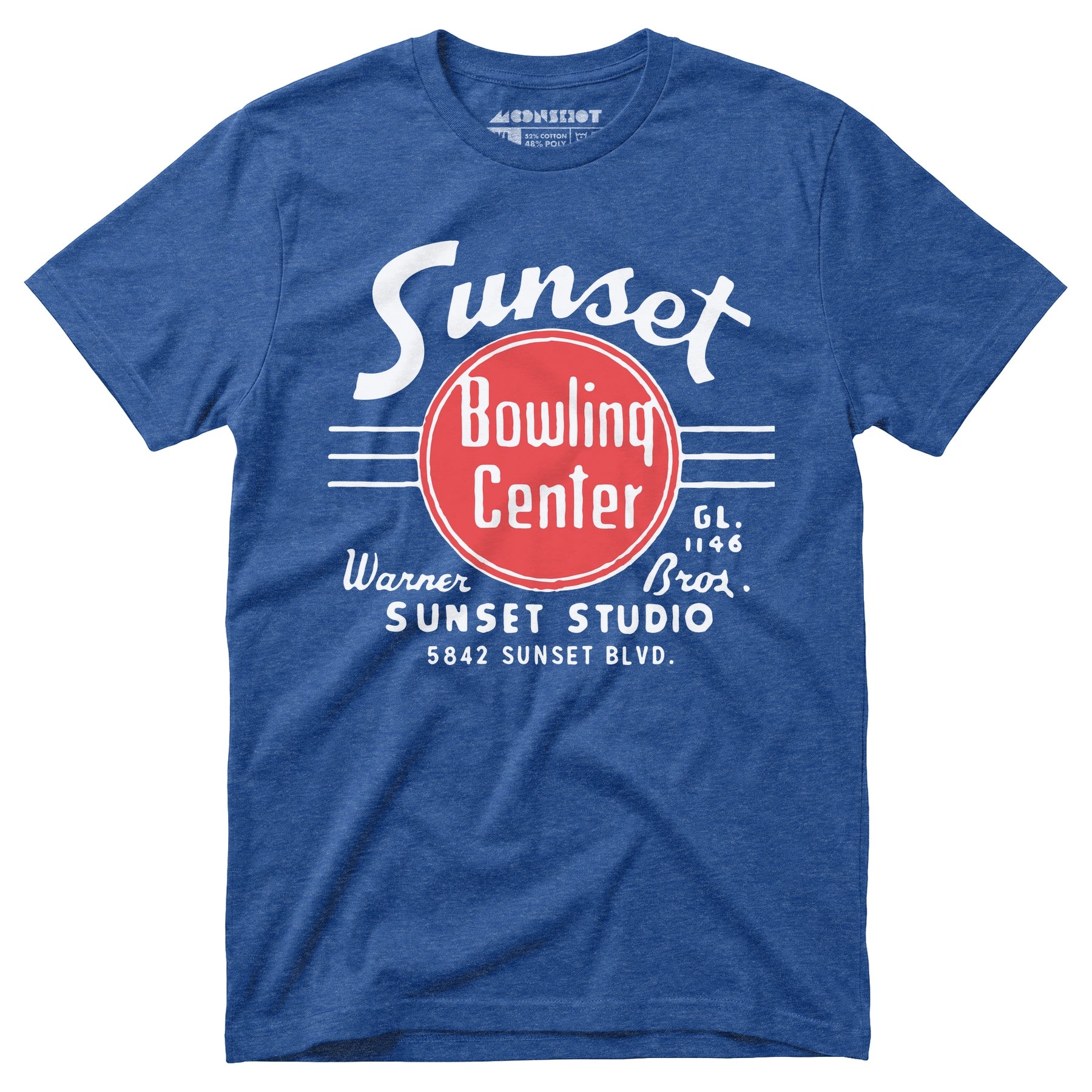 Sunset Bowling Center v2 - Hollywood, CA - Vintage Bowling Alley - Unisex T-Shirt