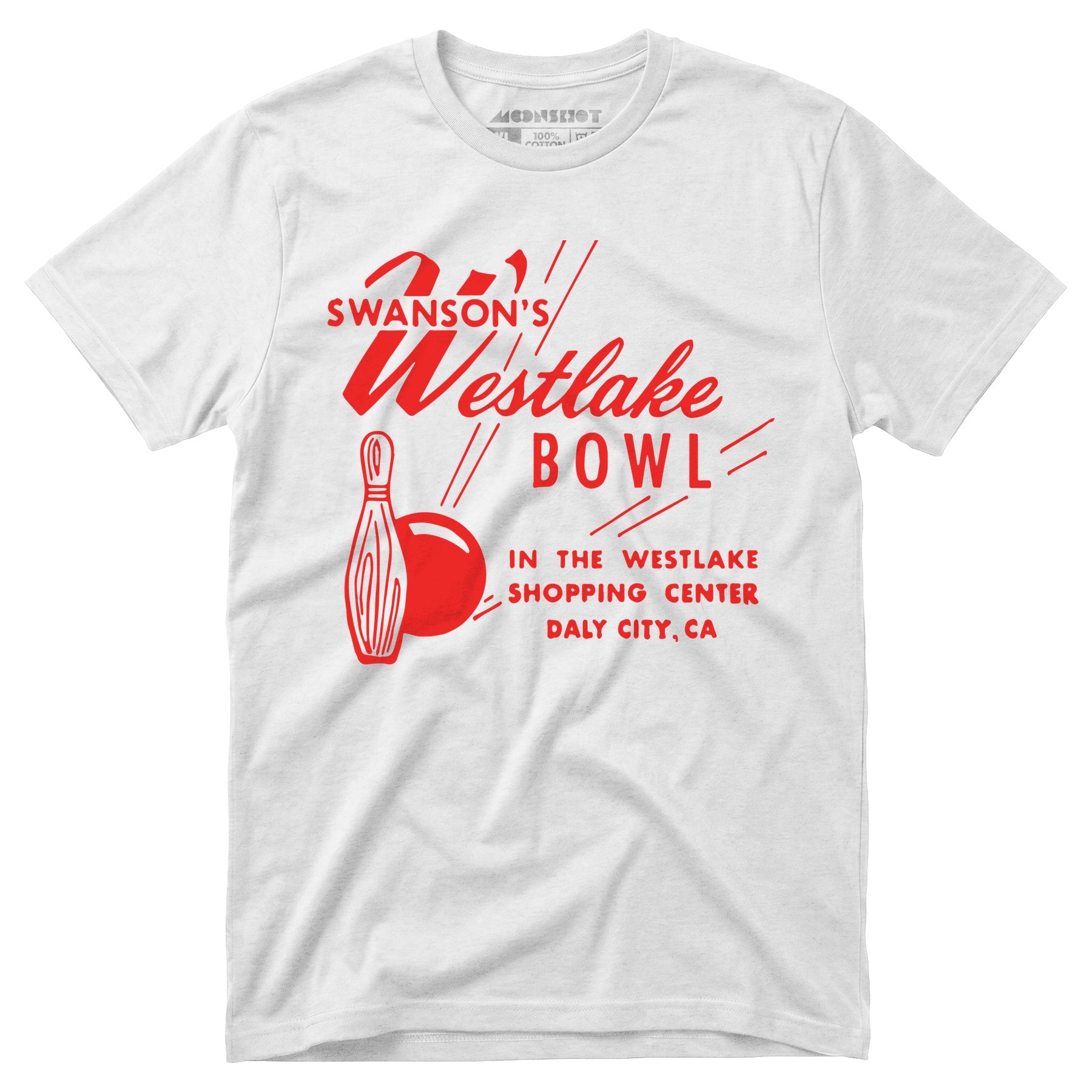 Swanson's Westlake Bowl - Daly City, CA - Vintage Bowling Alley - Unisex T-Shirt