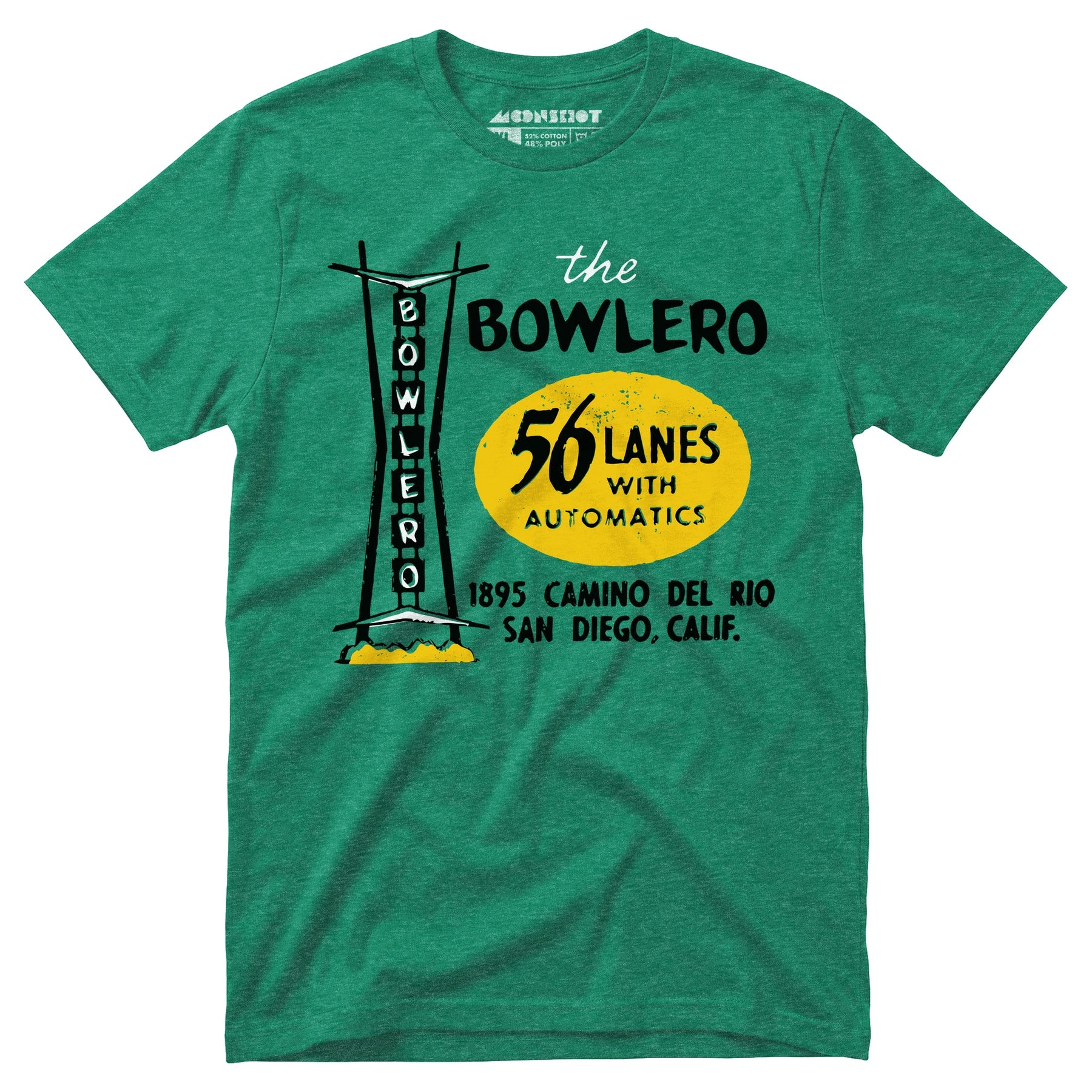The Bowlero - San Diego, CA - Vintage Bowling Alley - Unisex T-Shirt