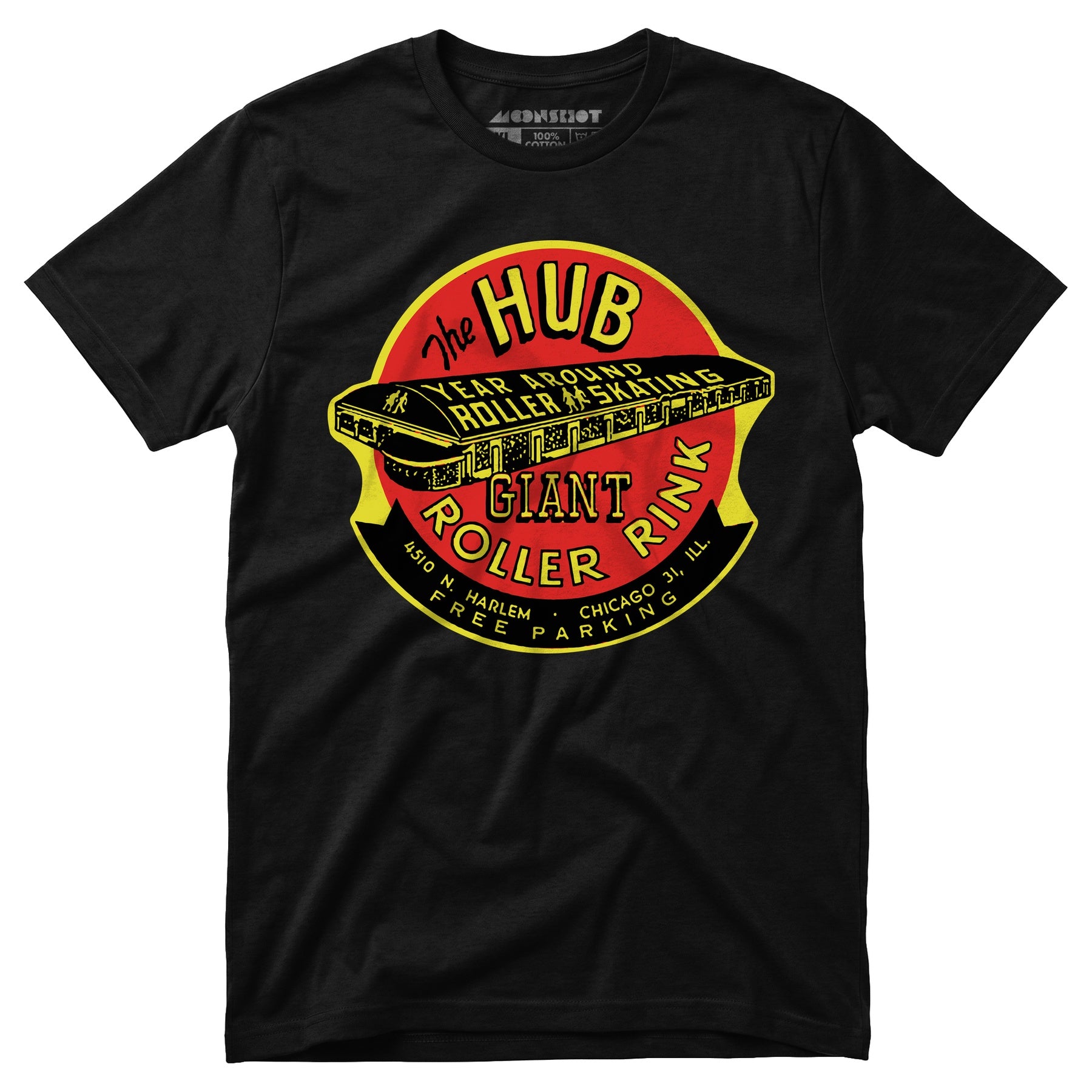 The Hub Roller Rink - Chicago, Illinois - Vintage Roller Rink - Unisex T-Shirt
